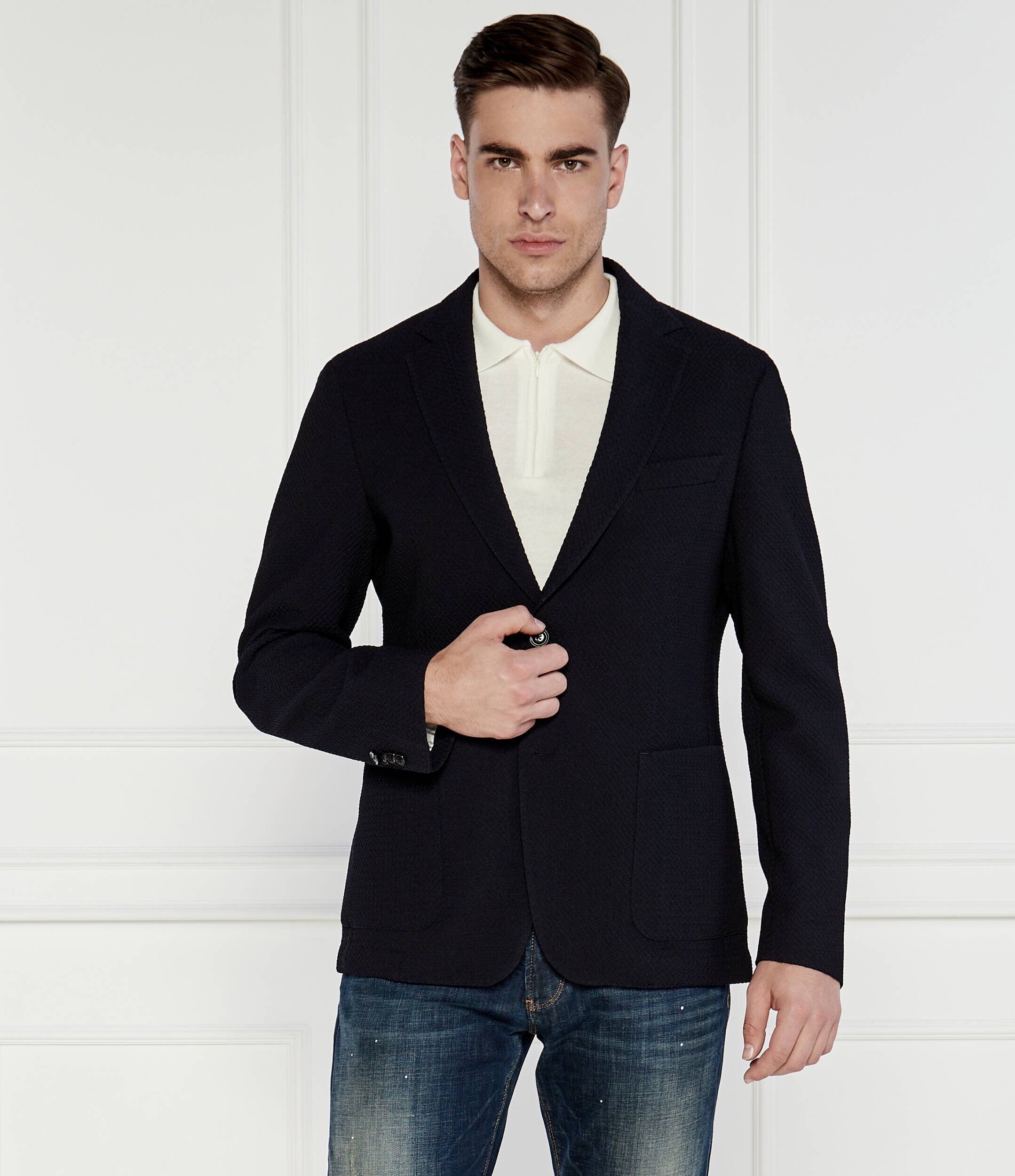 BOSS Black de lână sacou hanry | slim fit