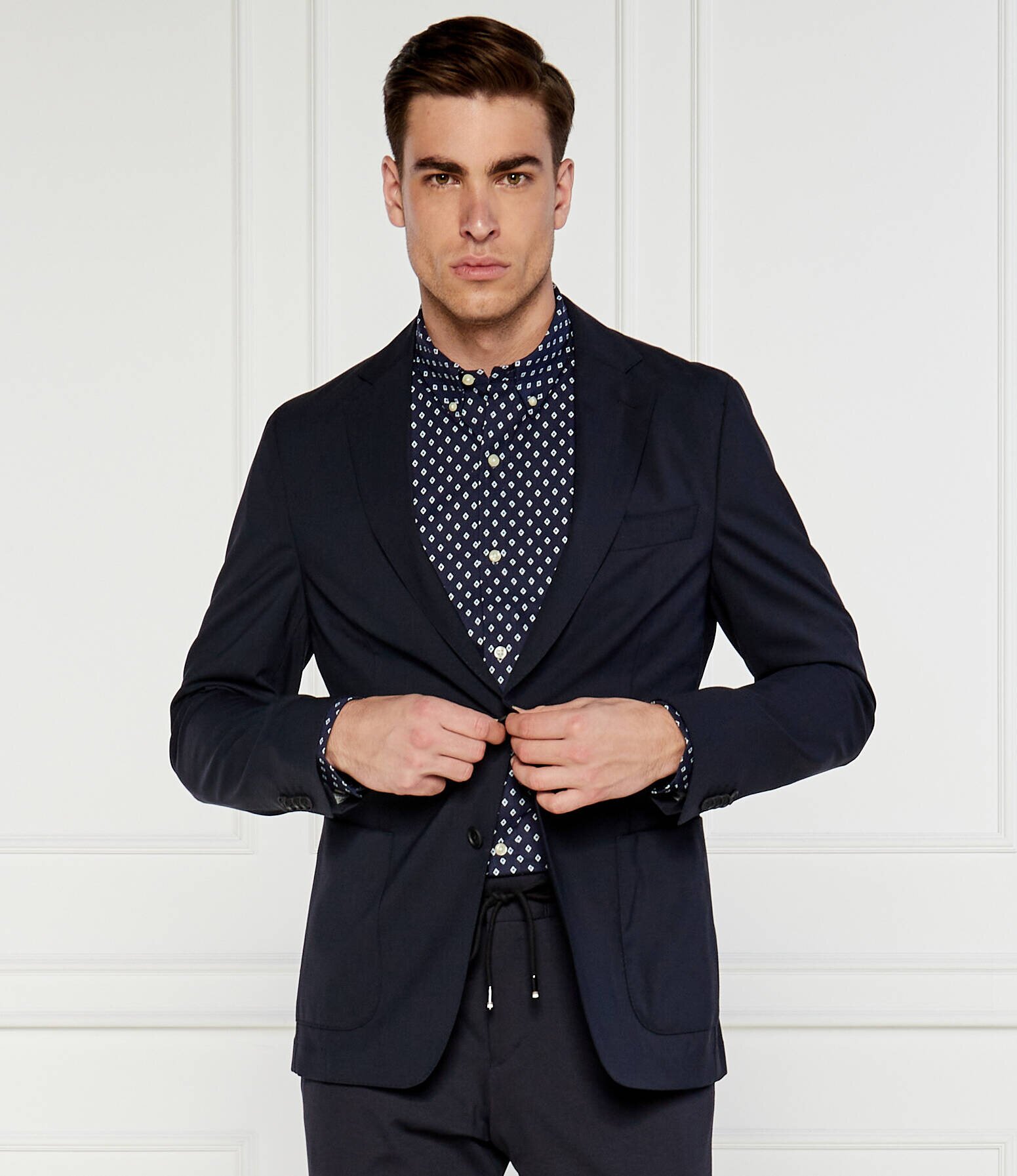 BOSS Black De lână sacou Hanry | Slim Fit | stretch
