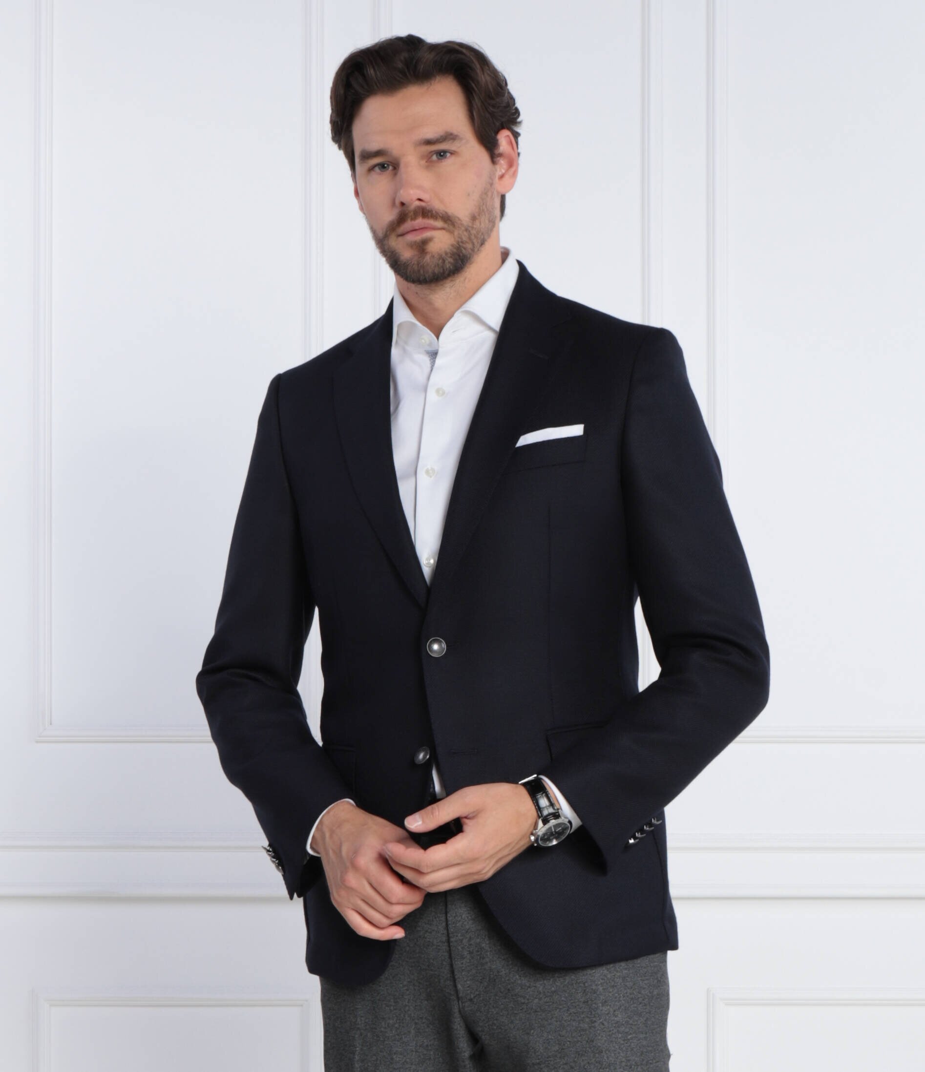 BOSS Black De lână sacou Hutson | Slim Fit