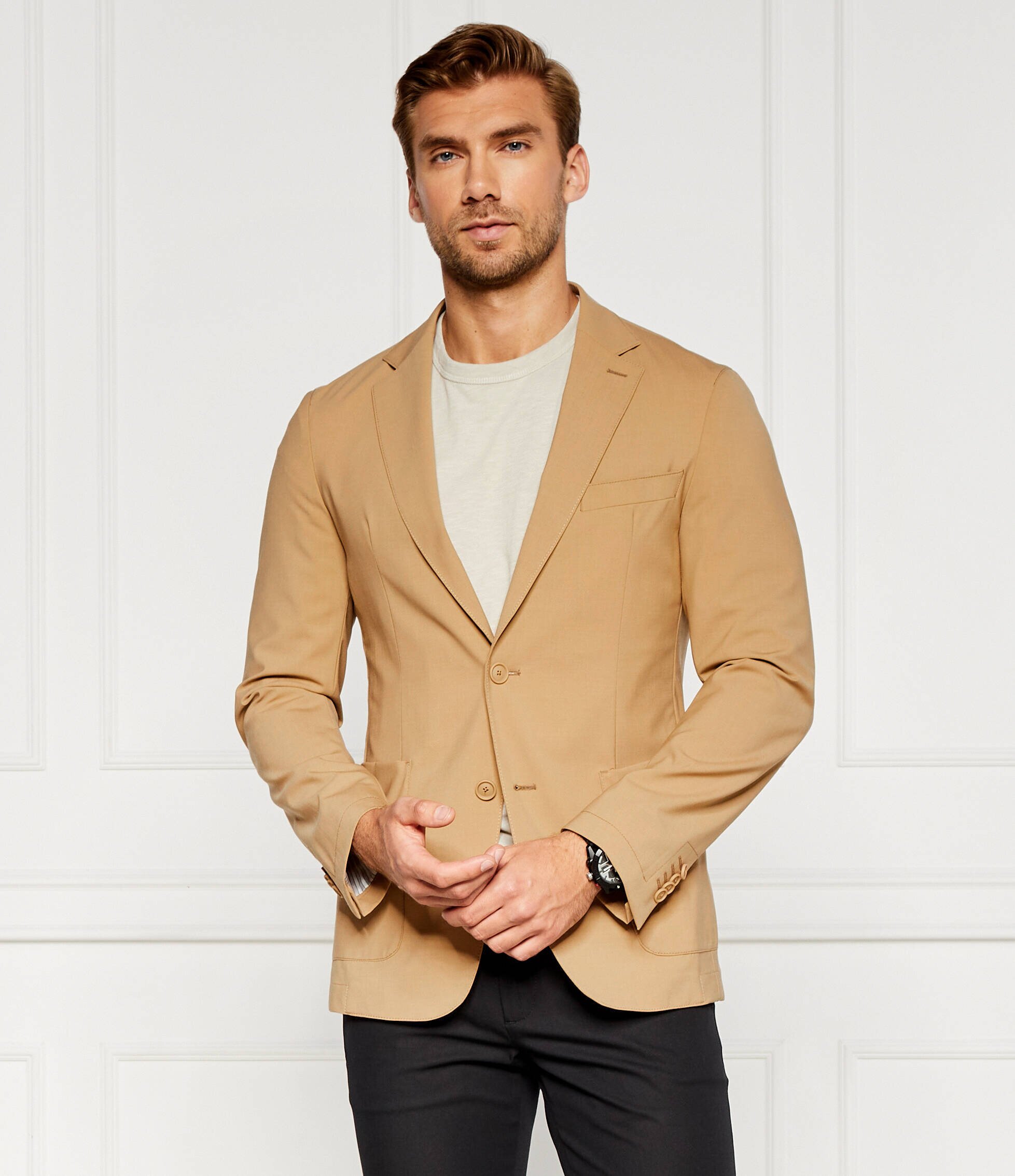 BOSS Black De lână sacou P-Hanry-WG-241 | Slim Fit