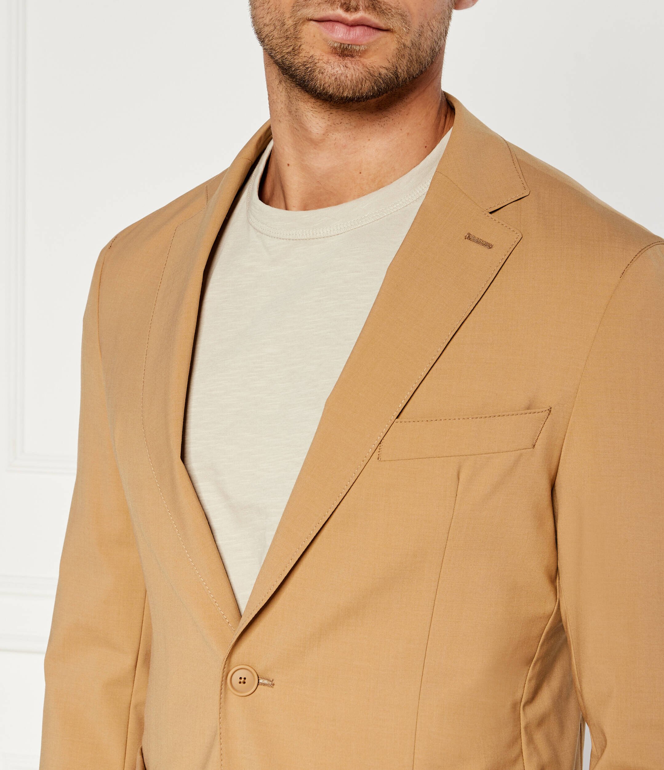 BOSS Black De lână sacou P-Hanry-WG-241 | Slim Fit