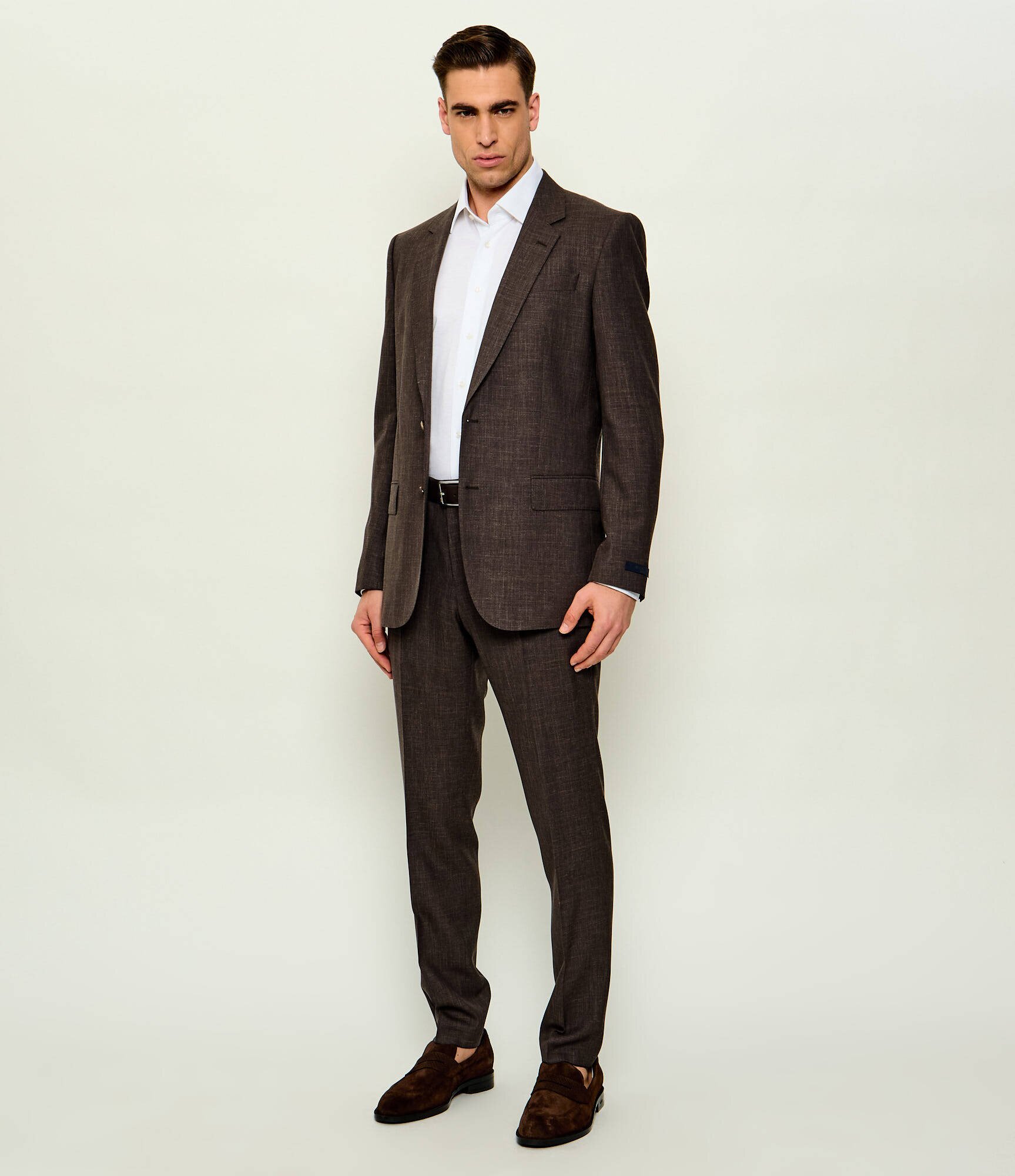 BOSS Black De lână sacou SB-SuitJacket-262_DB| BOSS X BECKHAM | Slim Fit cu adaos de mătase