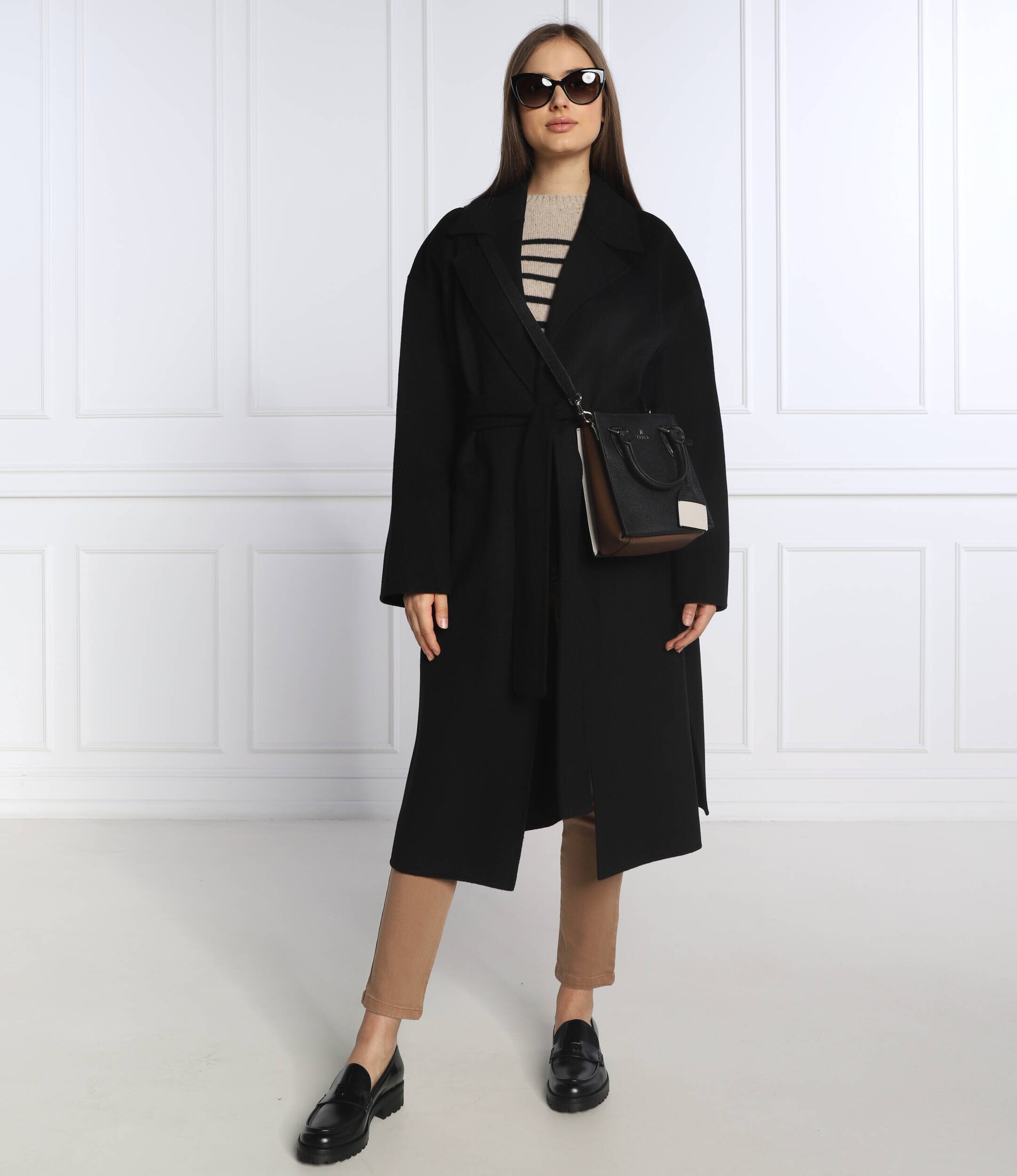 BOSS Black de lână trench coletti cu adaos de lână