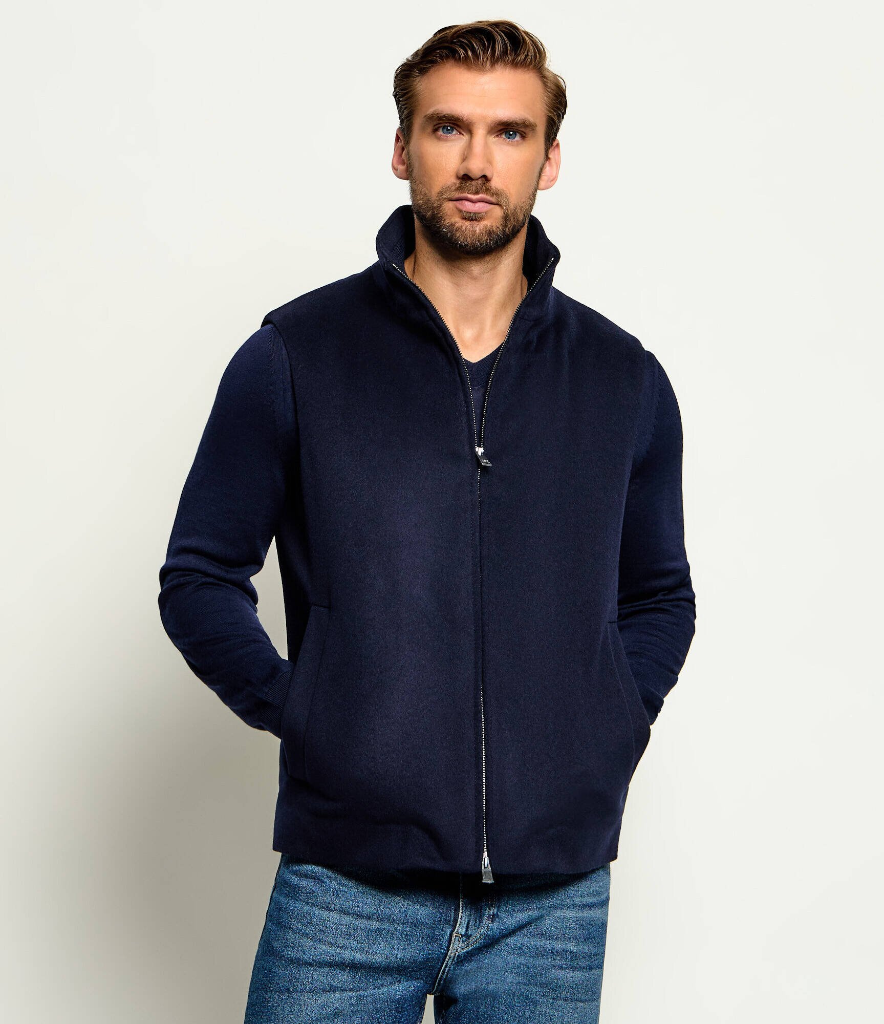 BOSS Black De lână vestă H-Clark-Vest-264 | regular fit cu adaos de cașmir