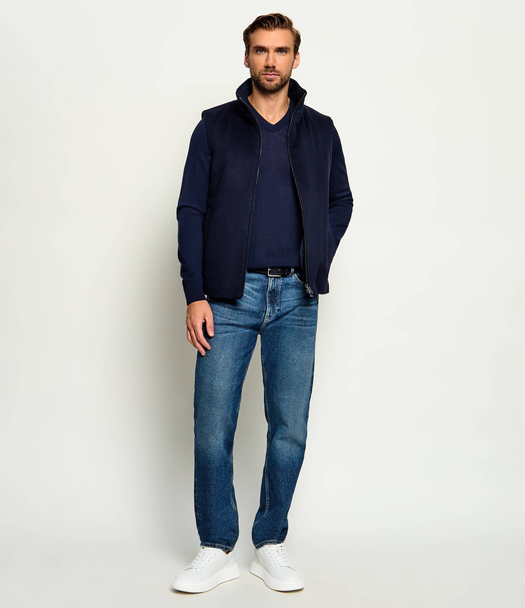 BOSS Black De lână vestă H-Clark-Vest-264 | regular fit cu adaos de cașmir