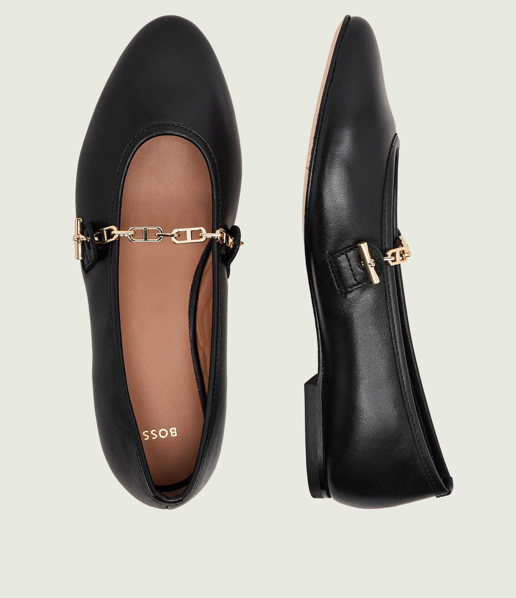 BOSS Black De piele balerini Silvye_Ball10_NACH Mary Jane