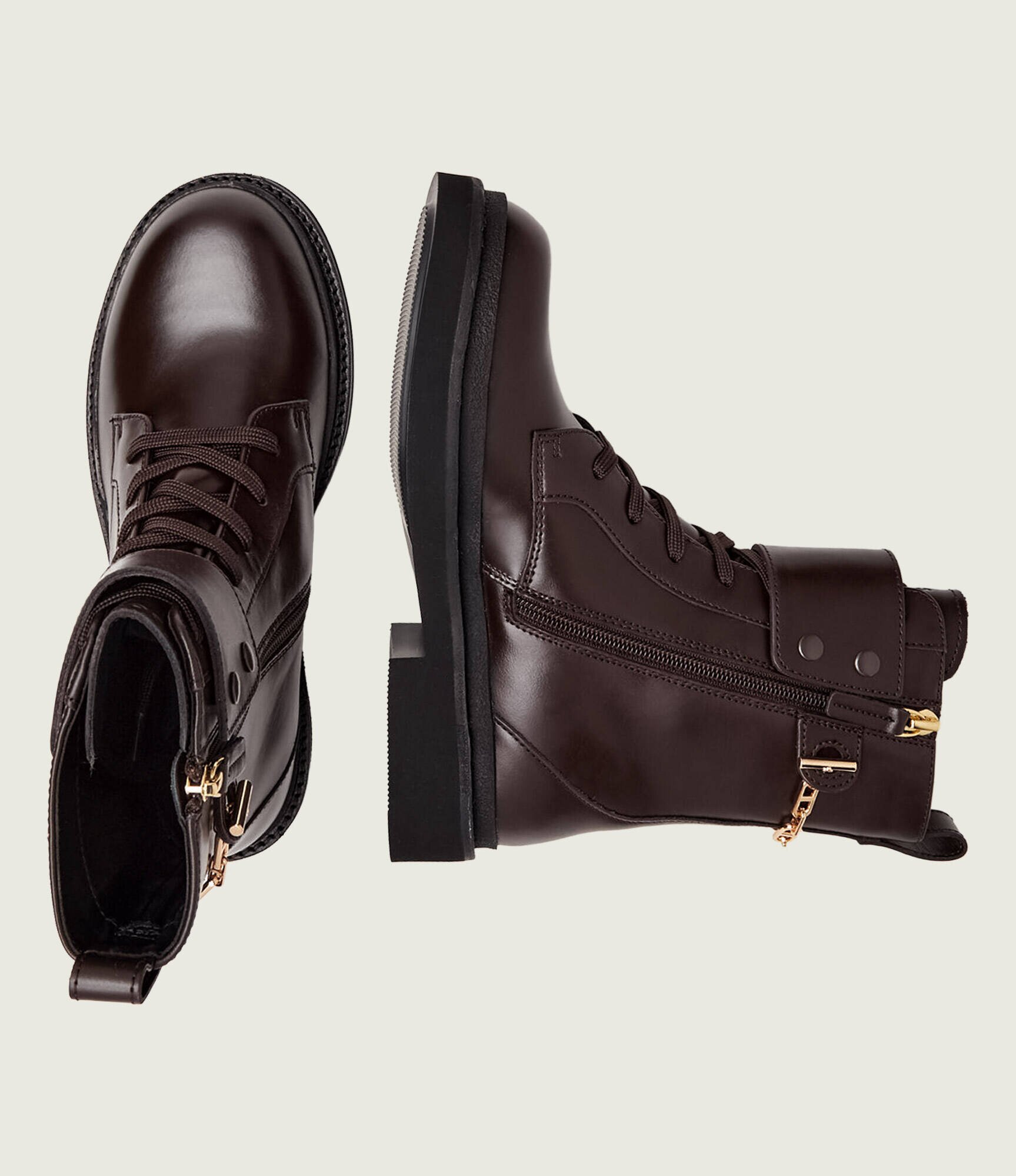 BOSS Black De piele botine Eleri_LUBootie_LTZPT