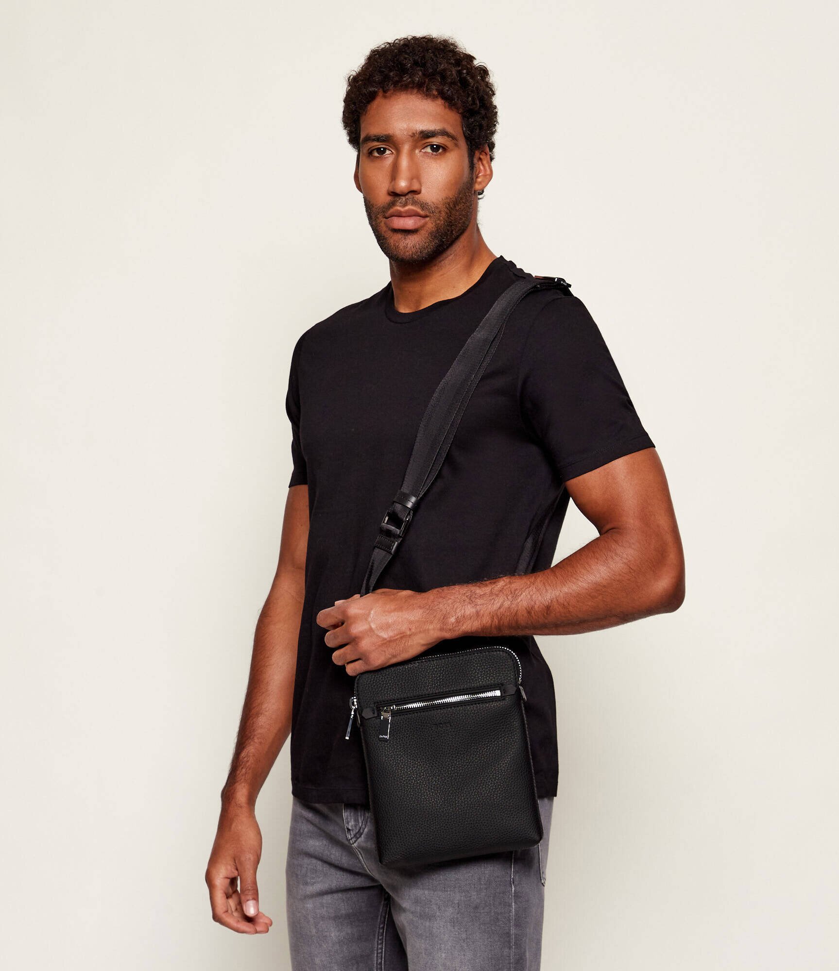 BOSS Black De piele geantă reporter New Crosstown_Envel.