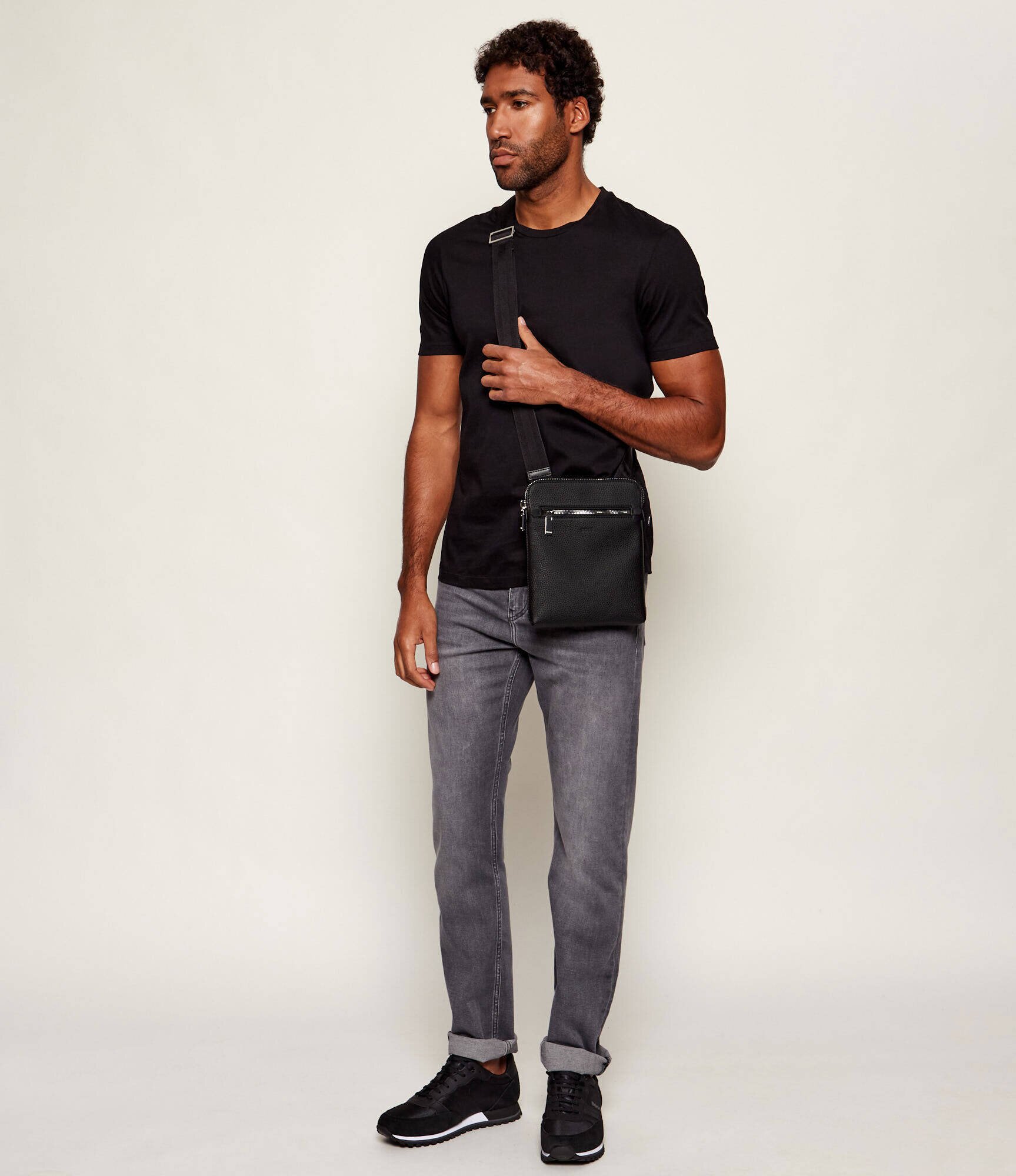 BOSS Black De piele geantă reporter New Crosstown_Envel.