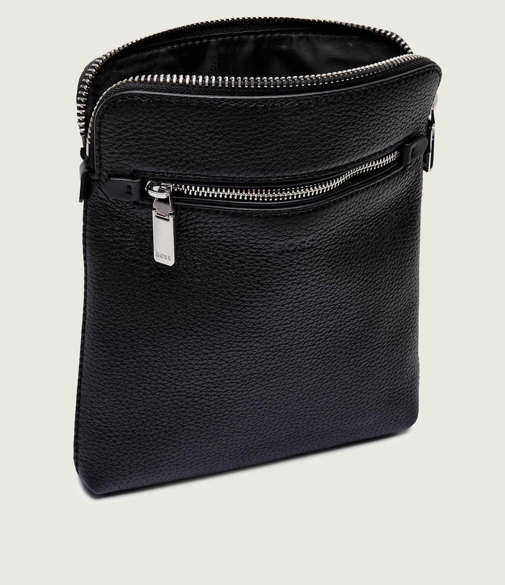 BOSS Black De piele geantă reporter New Crosstown_Envel.