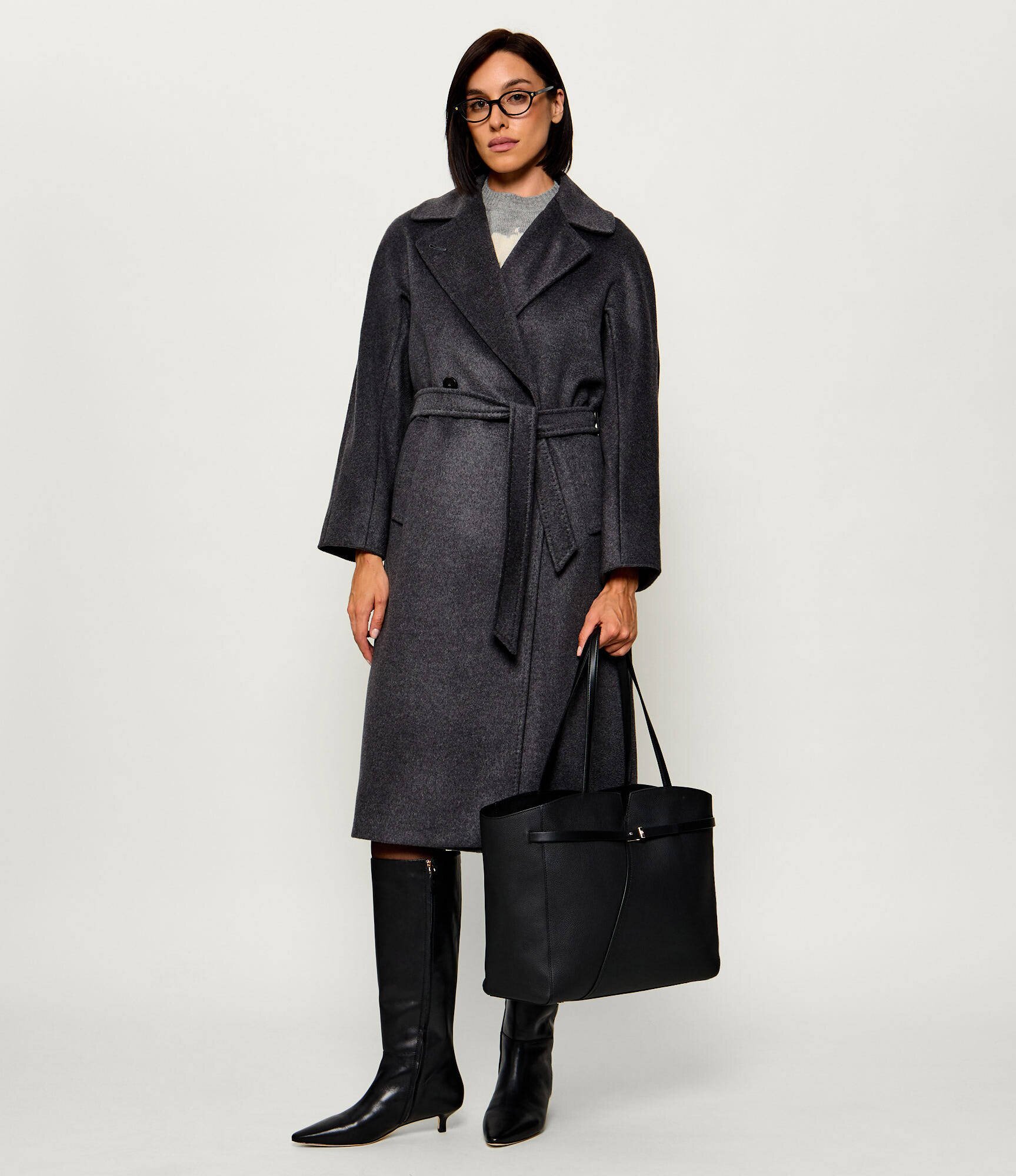 BOSS Black De piele geantă shopper Boss Revers