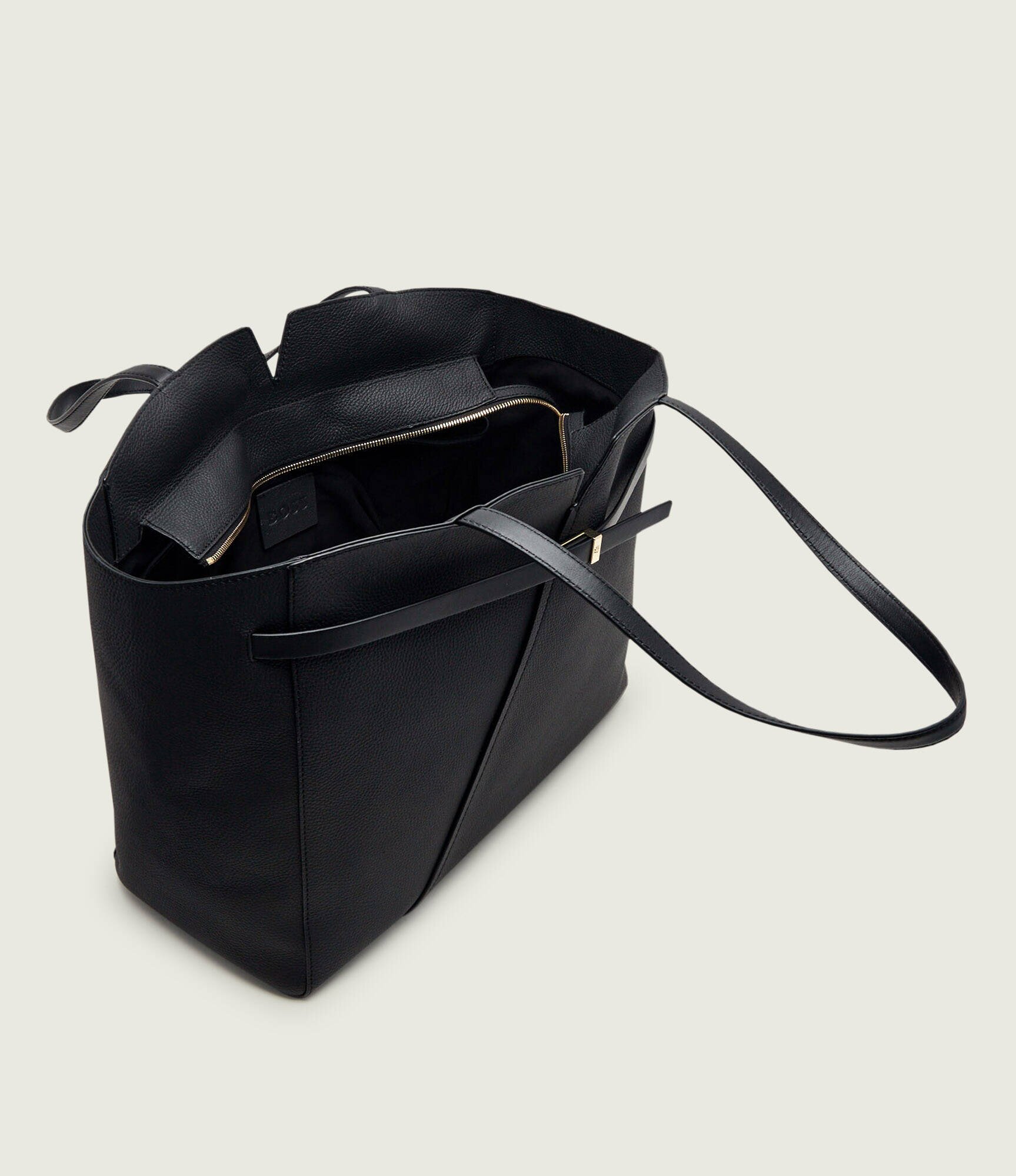 BOSS Black De piele geantă shopper Boss Revers