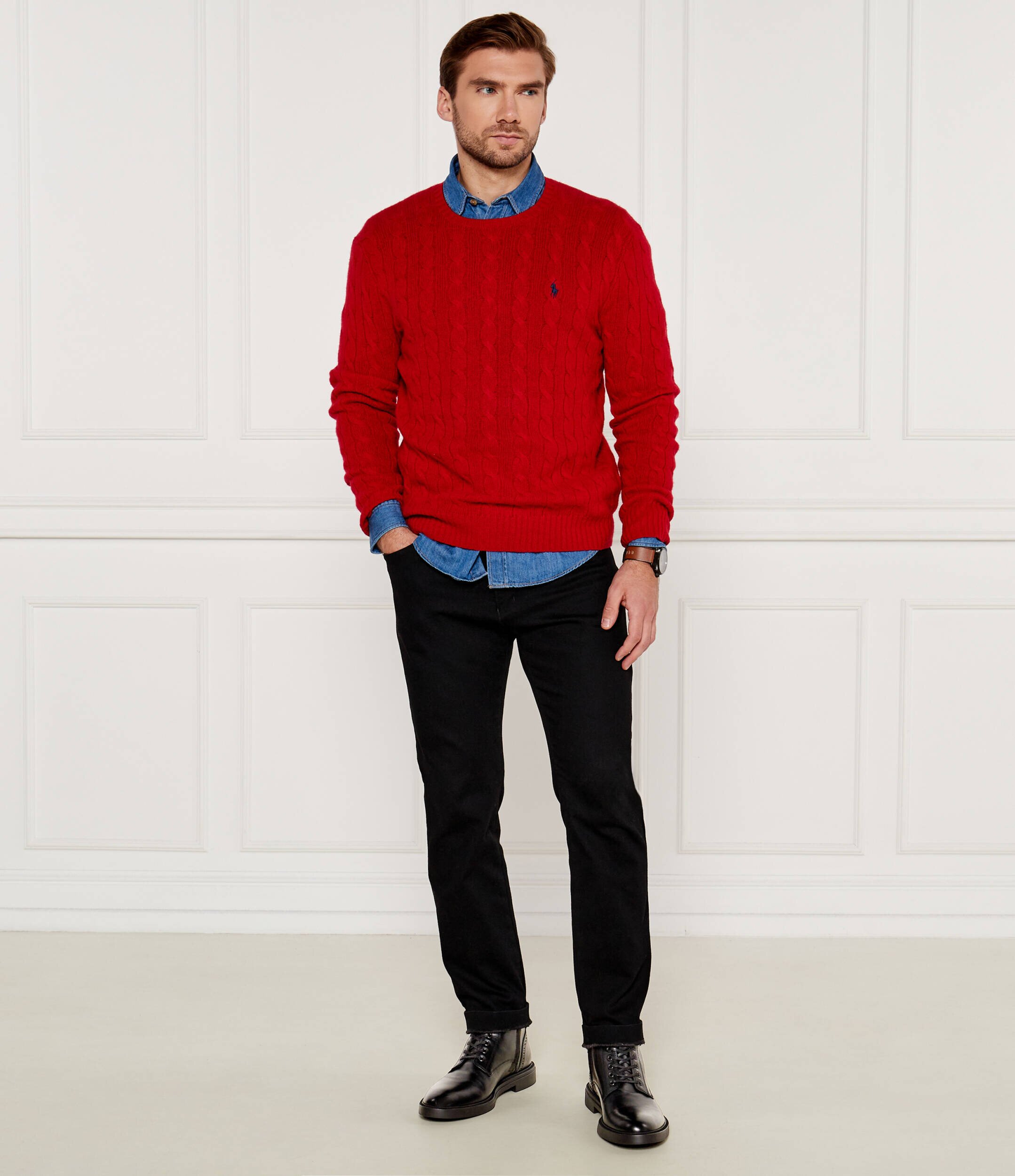 BOSS Black De piele încălțăminte înaltă Calev