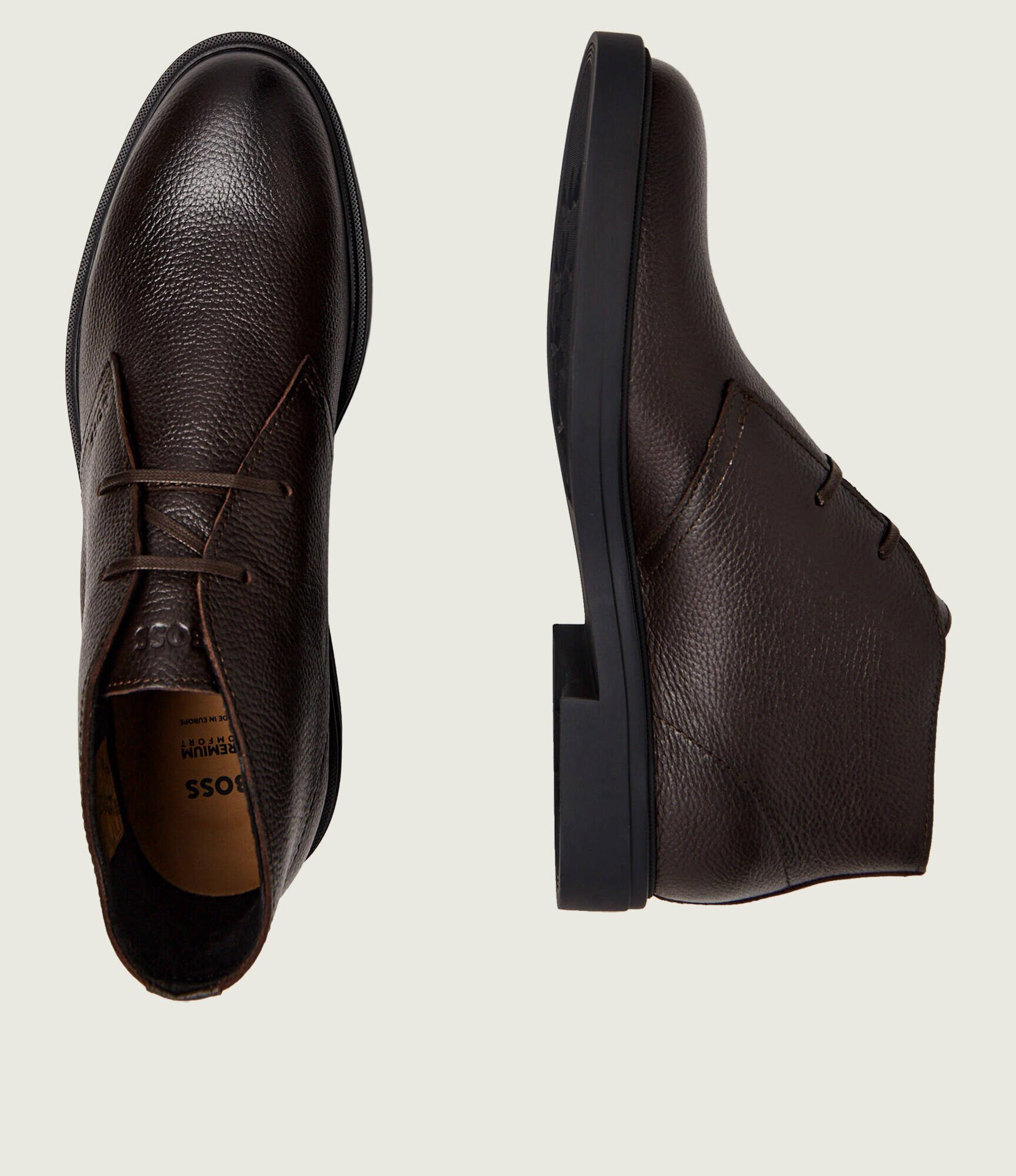 BOSS Black De piele încălțăminte înaltă Calev_Desb_grwl