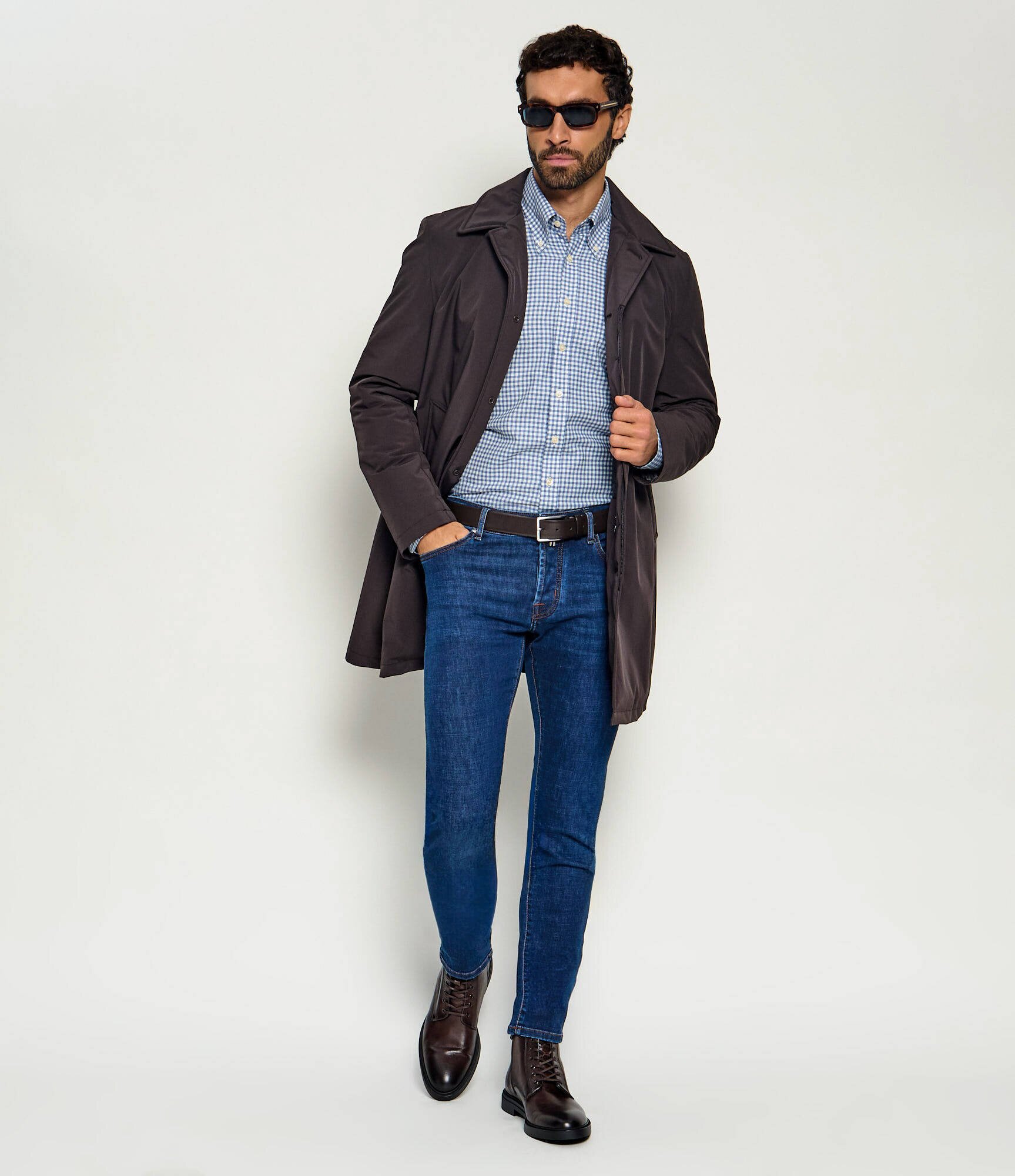 BOSS Black De piele încălțăminte înaltă Calev_Halb_lt