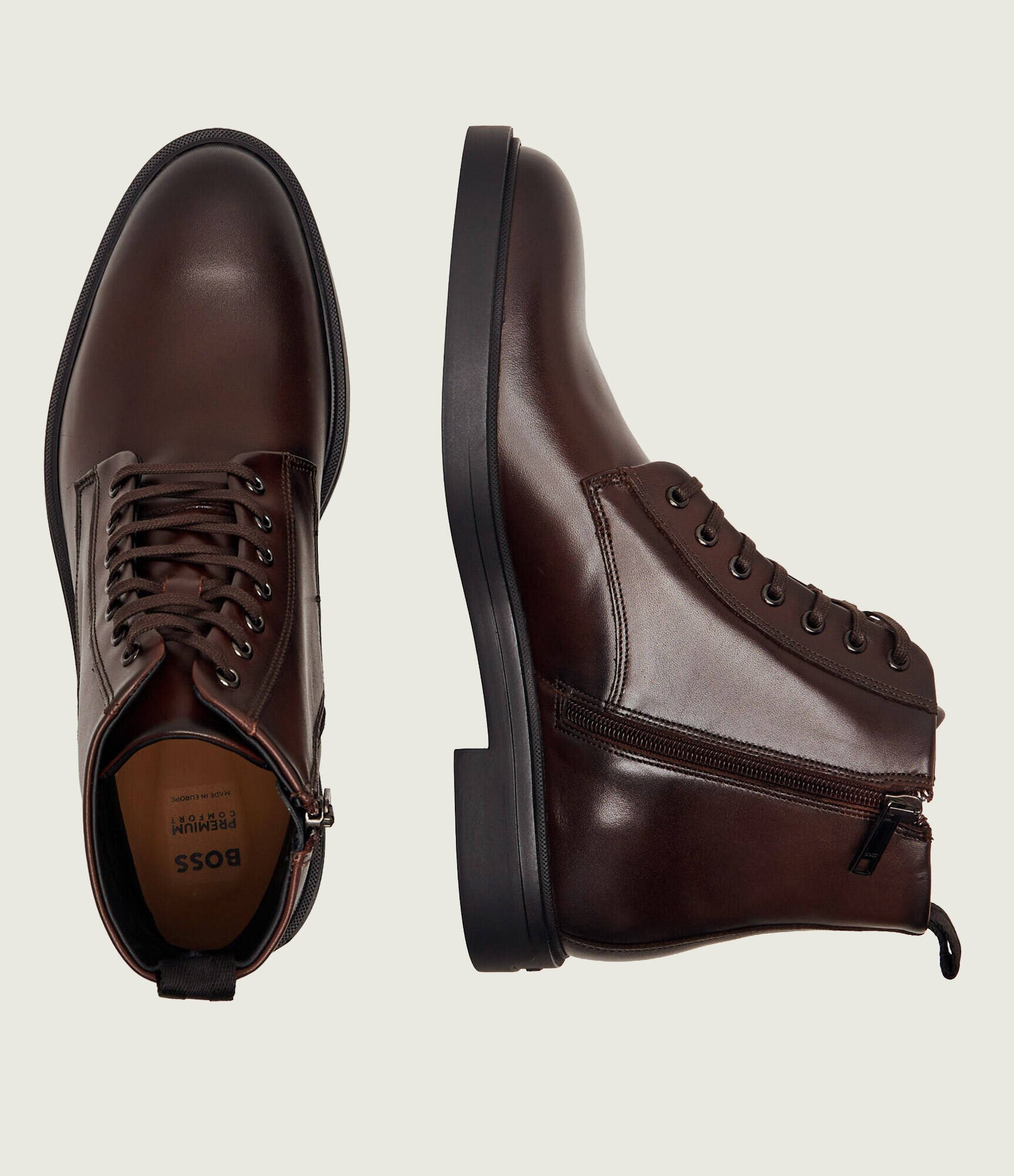 BOSS Black De piele încălțăminte înaltă Calev_Halb_lt