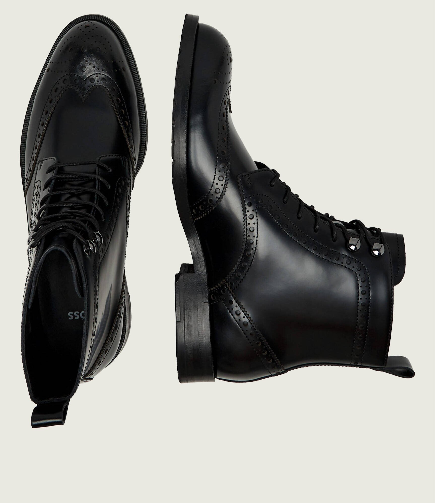 BOSS Black De piele încălțăminte înaltă Tayil-L_Halb_bobr
