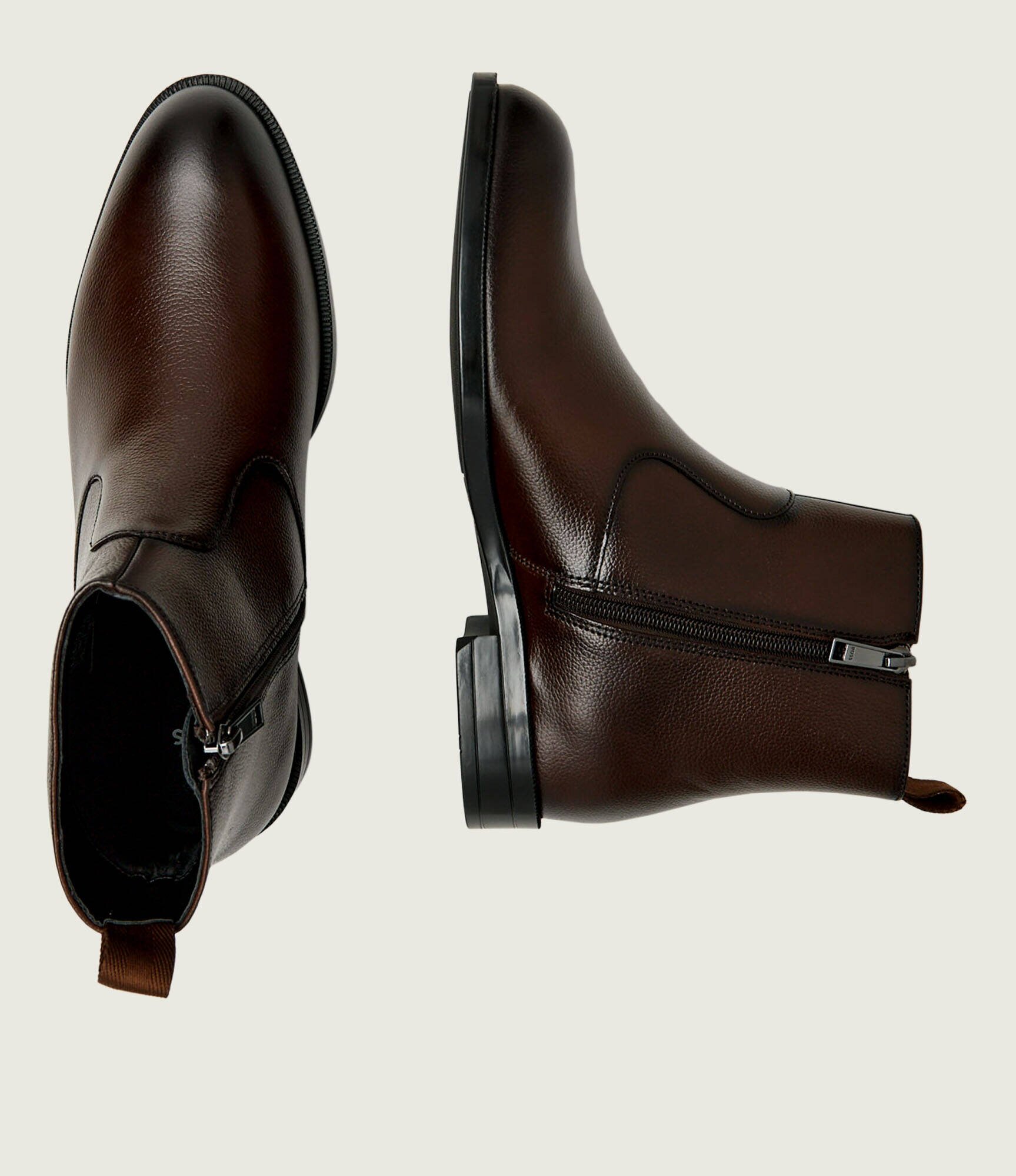 BOSS Black De piele încălțăminte înaltă Tayil_Zipb_grsh