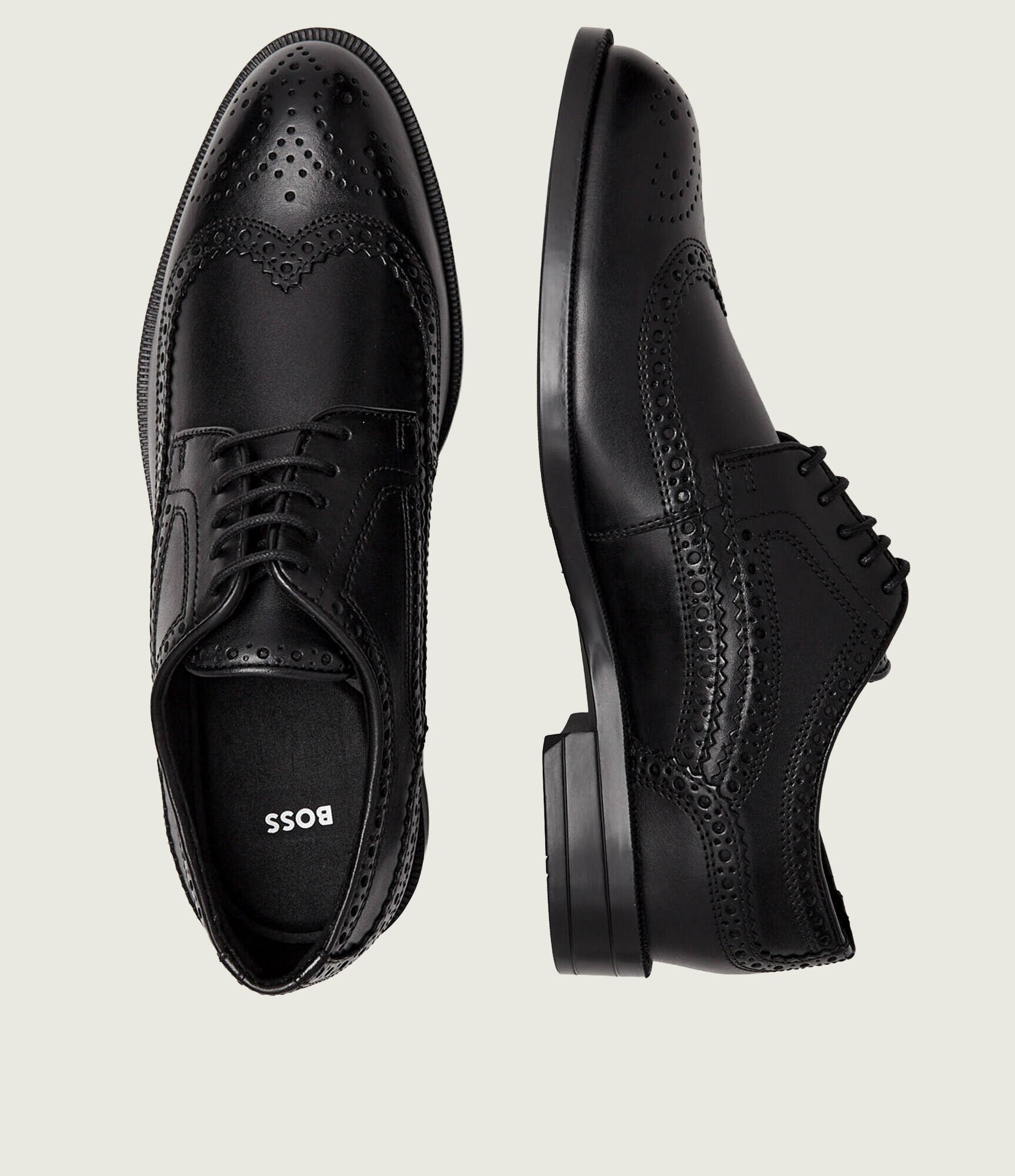 BOSS Black De piele pantofi derby Tayil_ltbg
