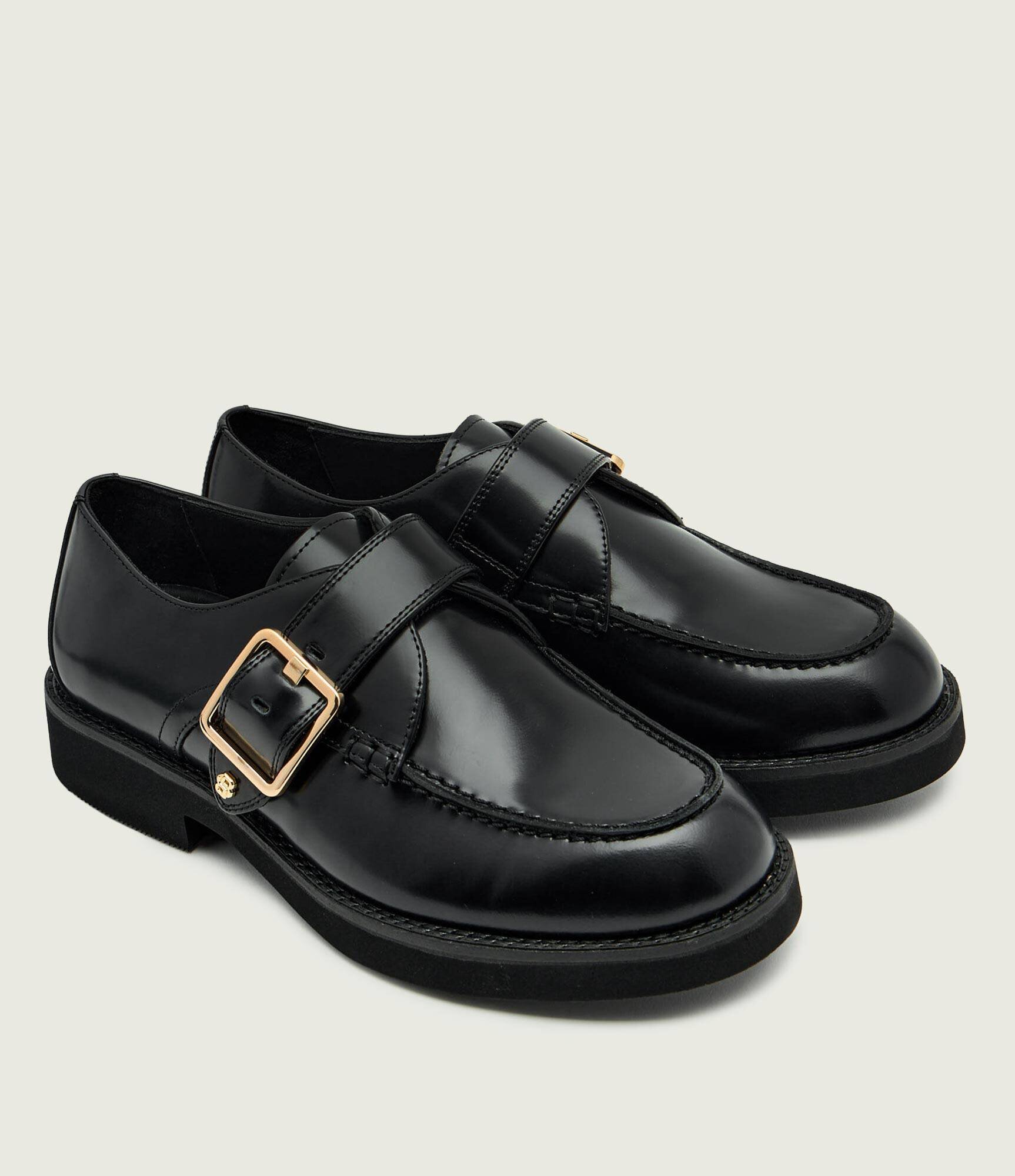 BOSS Black De piele pantofi loafer Eleri_Monk_BOBK