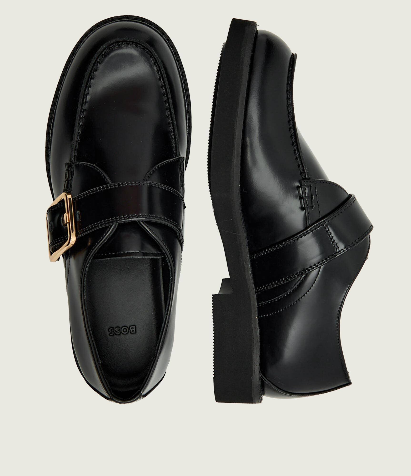 BOSS Black De piele pantofi loafer Eleri_Monk_BOBK