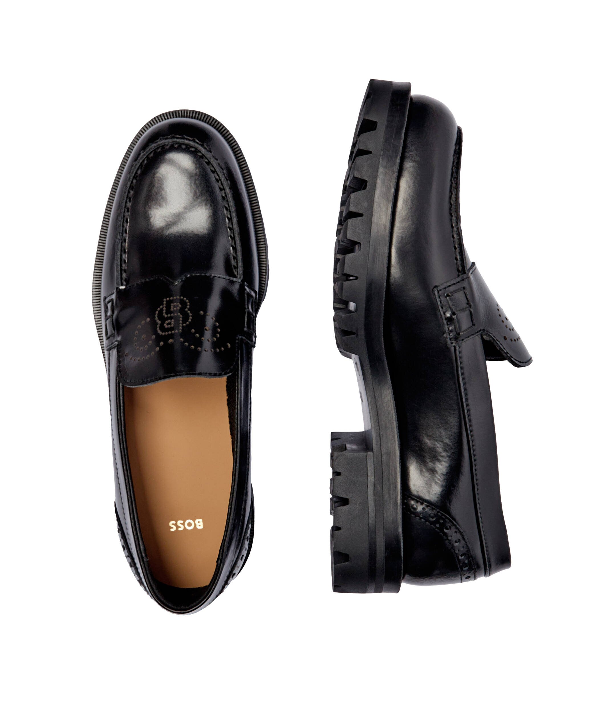 BOSS Black De piele pantofi loafer Helen