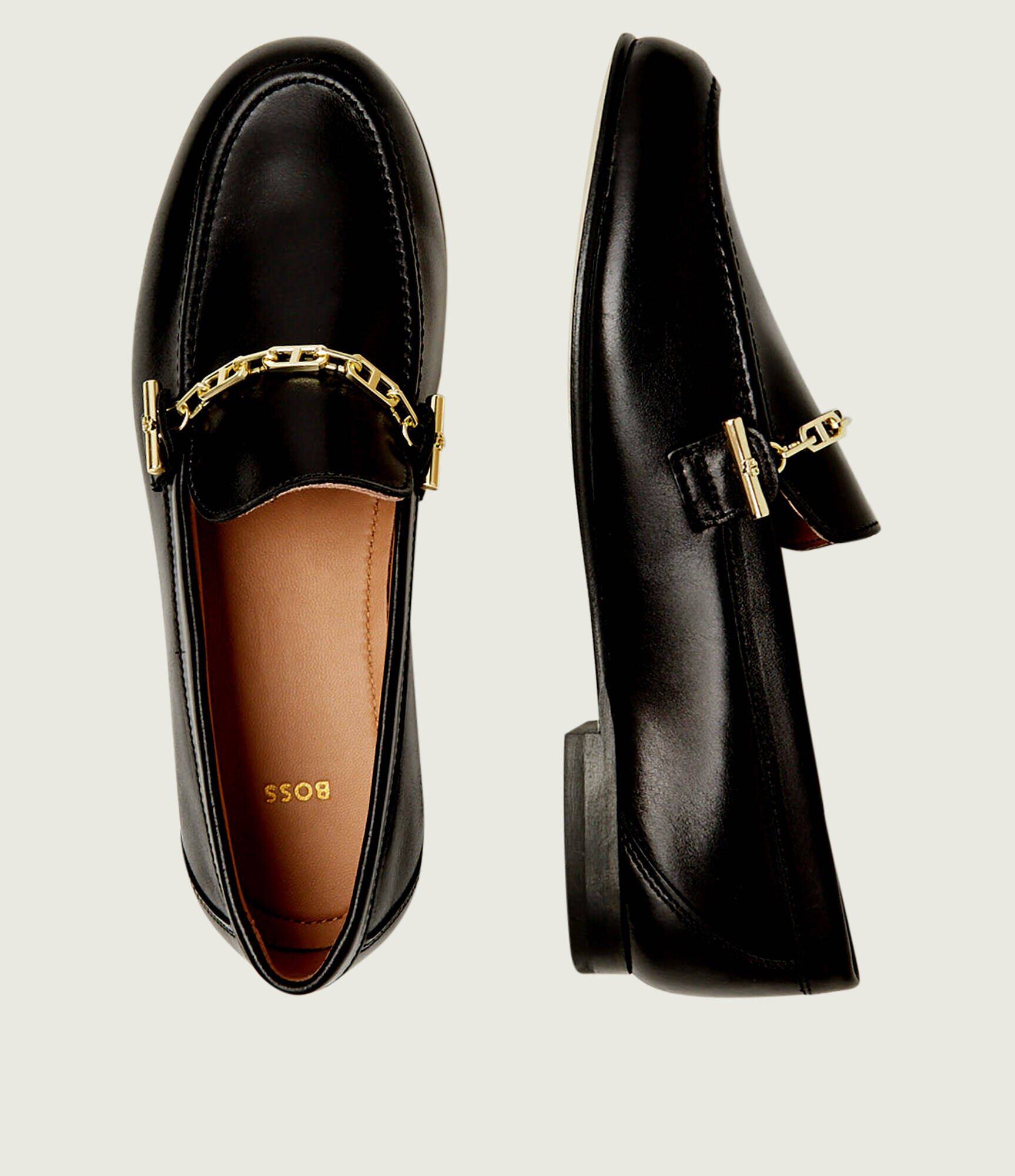 BOSS Black De piele pantofi loafer Jadey_Mocc_LSCH