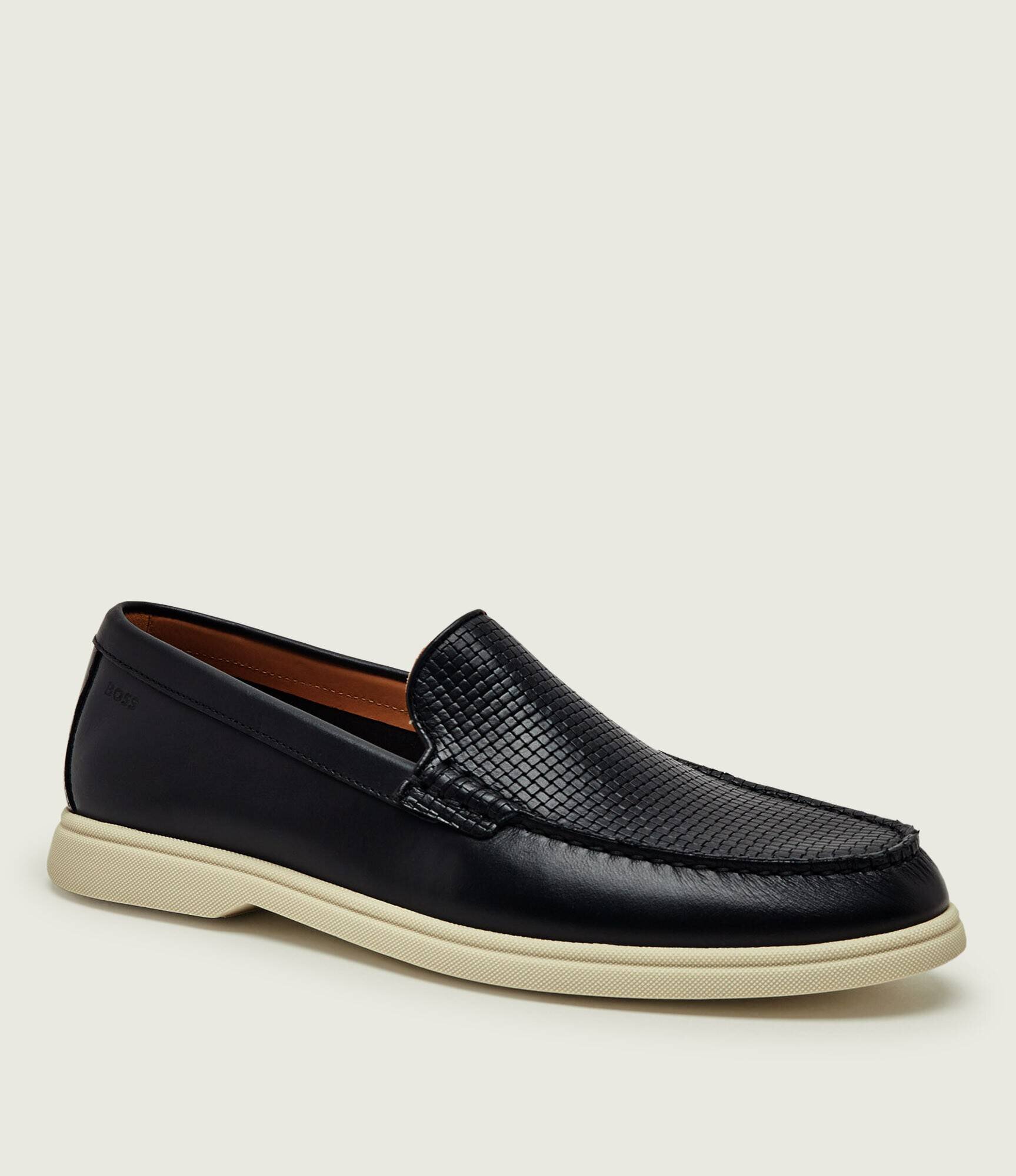 BOSS Black De piele pantofi loafer Sienne