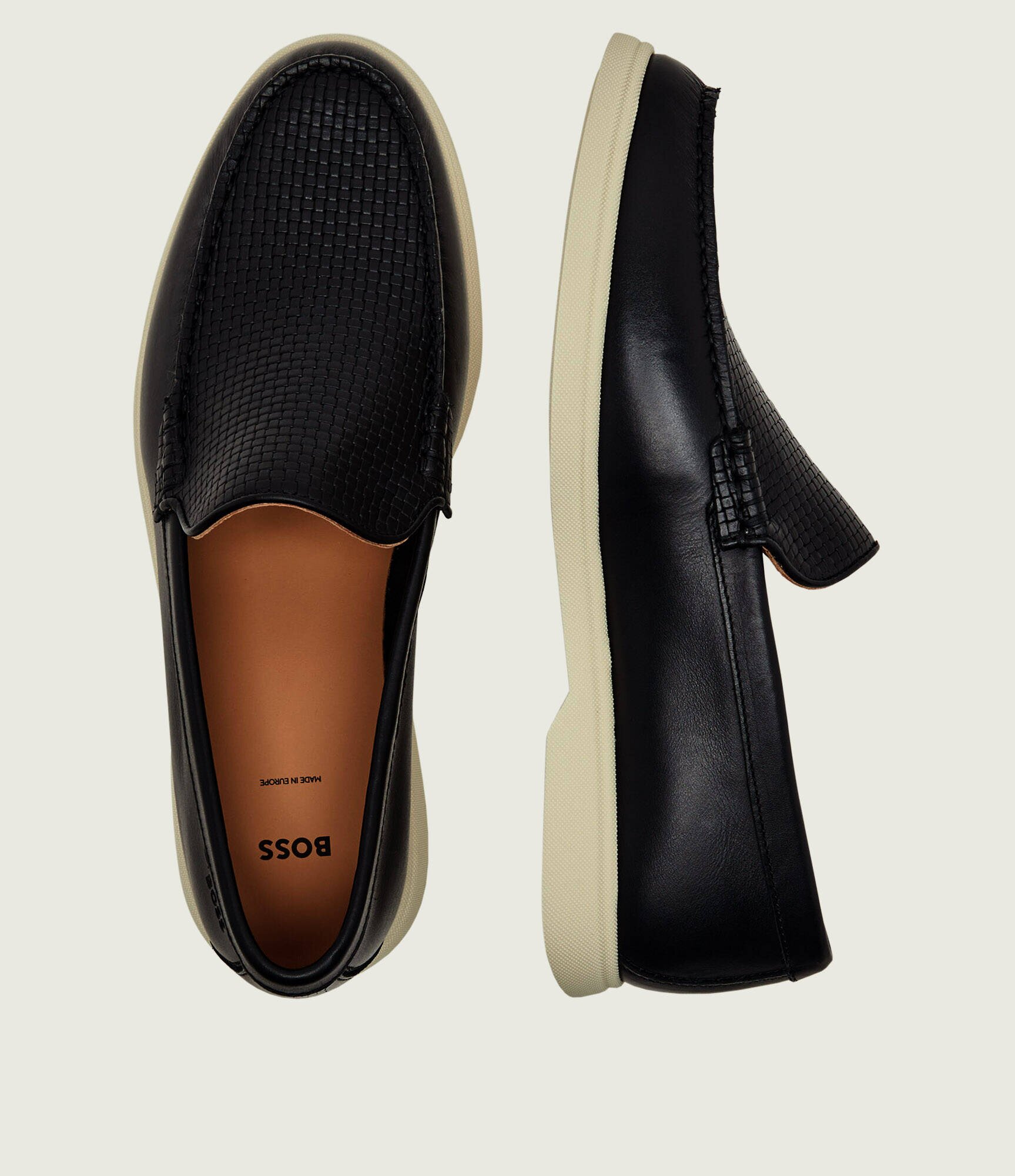 BOSS Black De piele pantofi loafer Sienne