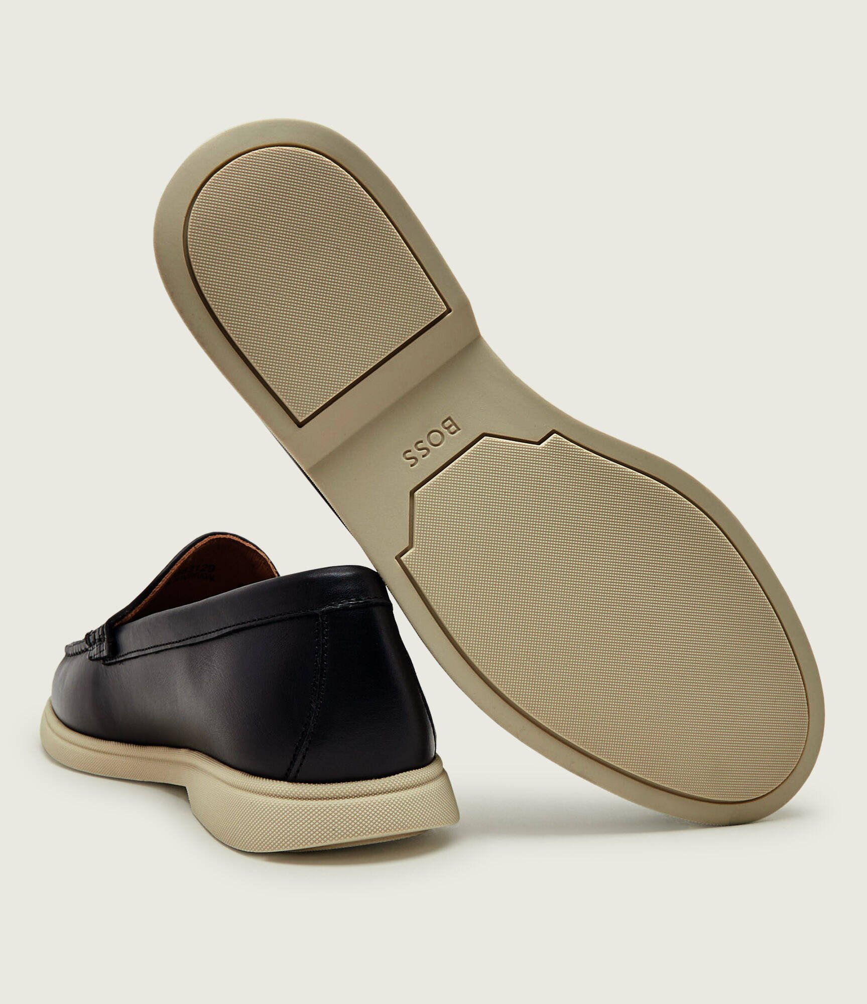 BOSS Black De piele pantofi loafer Sienne