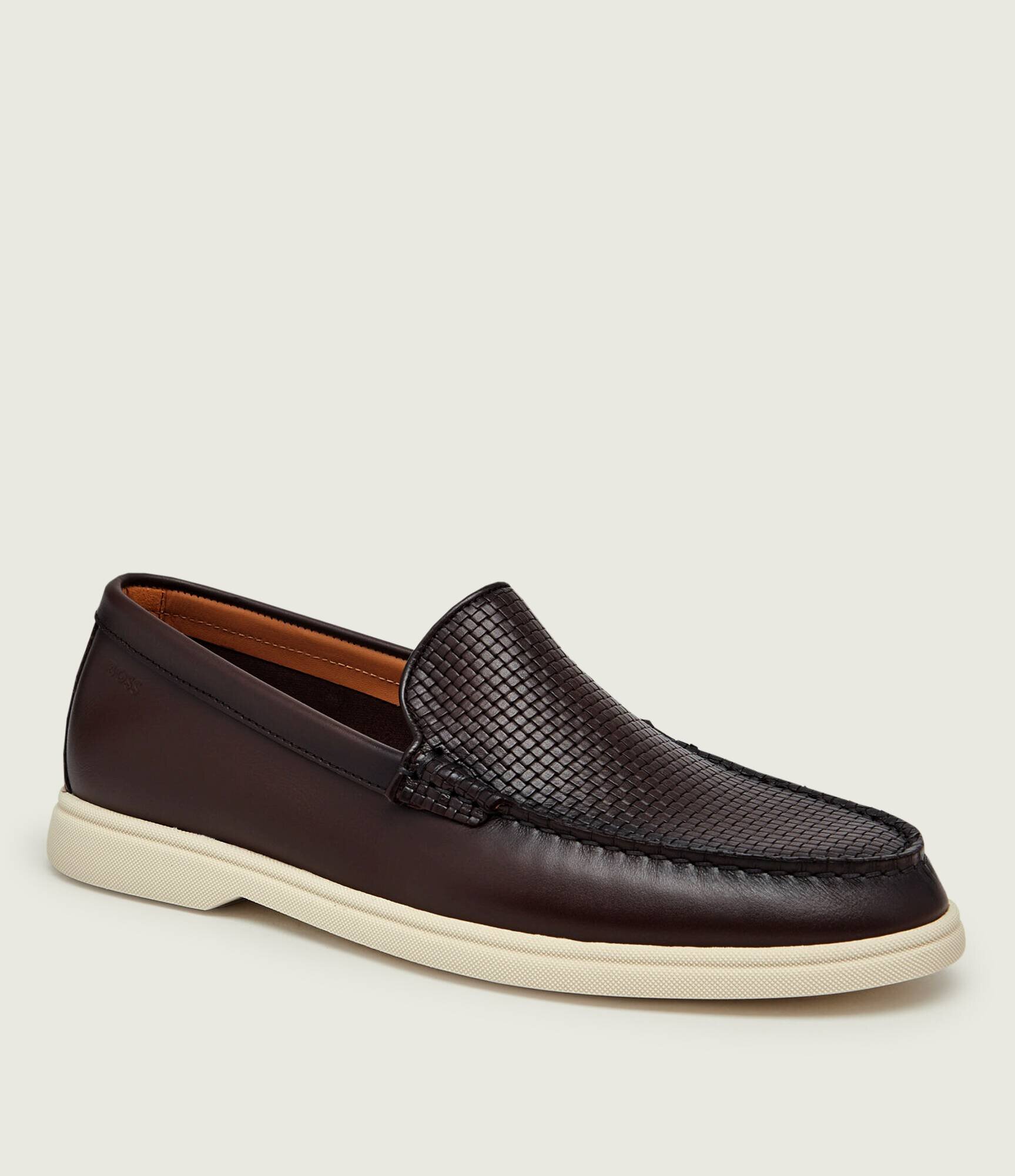 BOSS Black De piele pantofi loafer Sienne