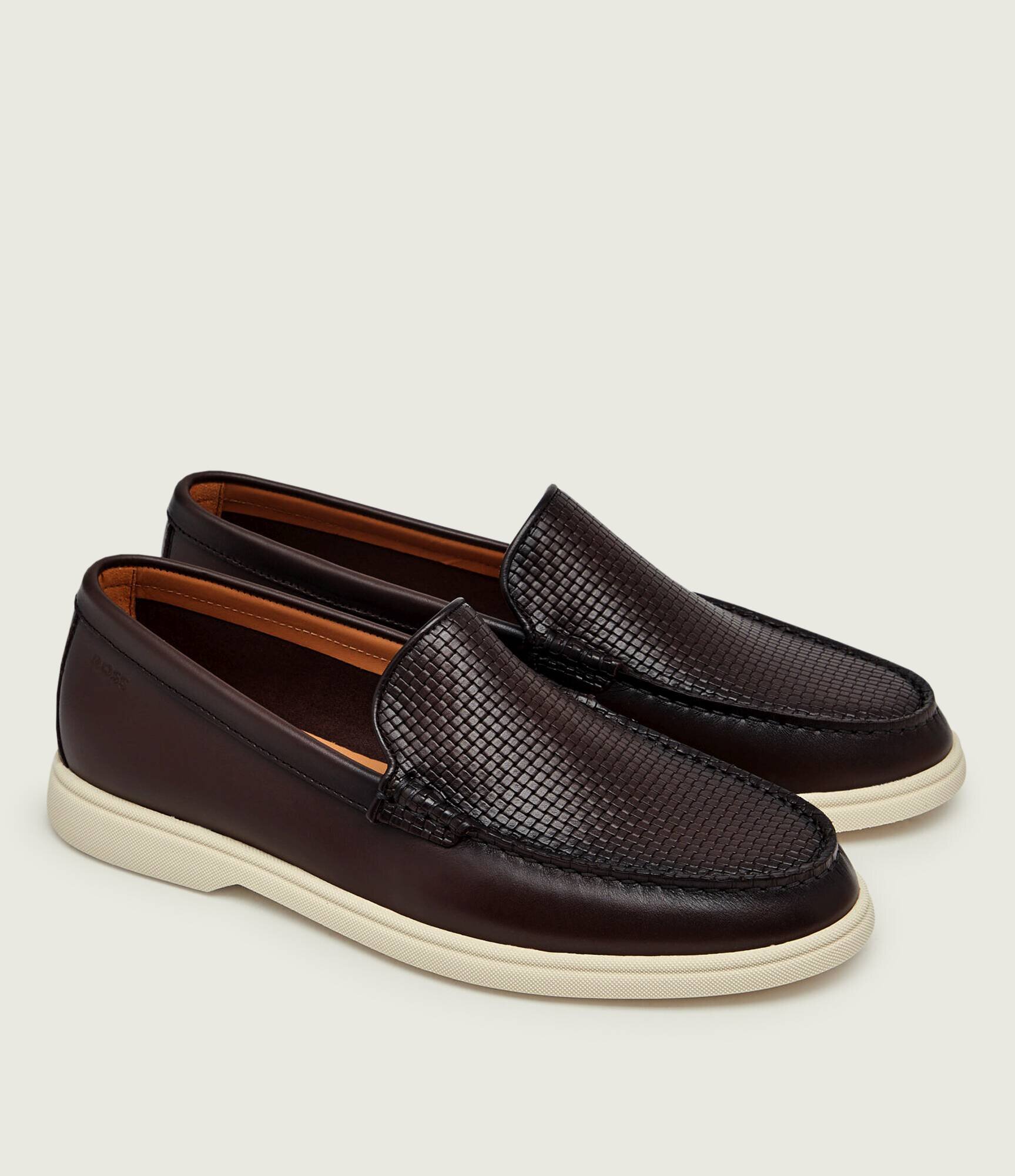 BOSS Black De piele pantofi loafer Sienne