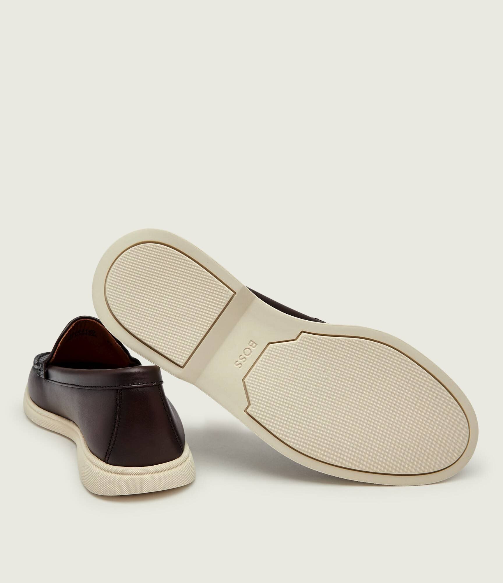 BOSS Black De piele pantofi loafer Sienne