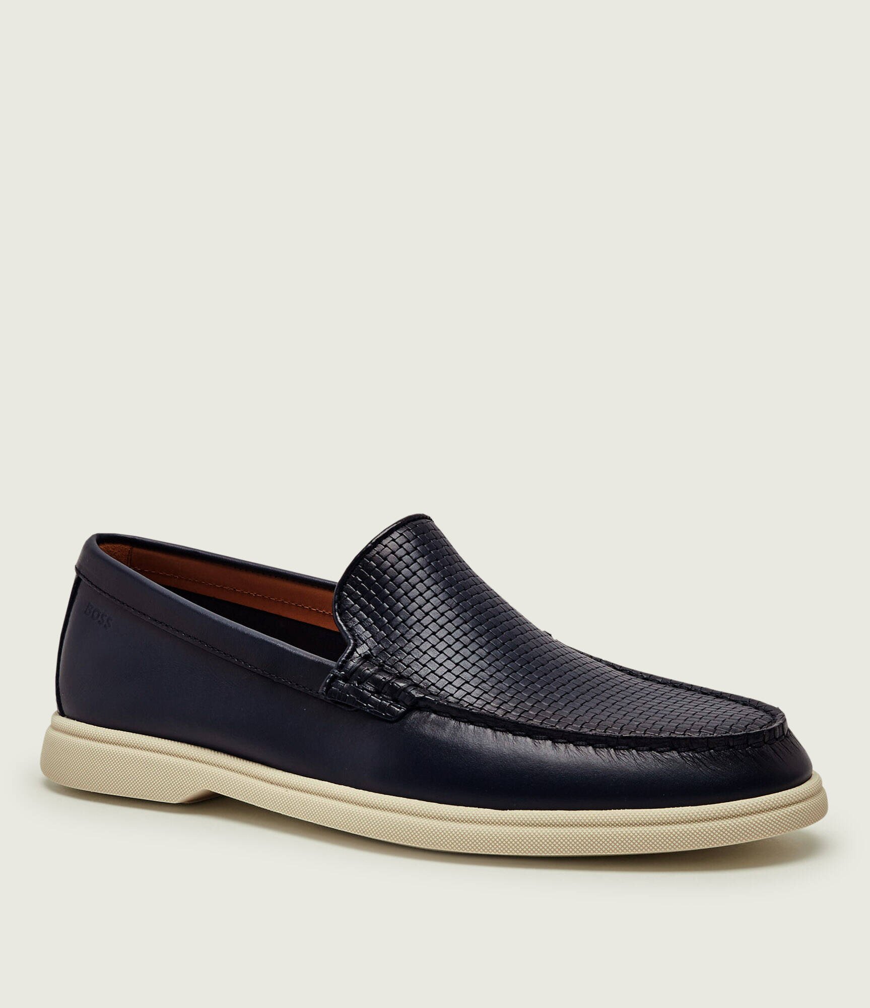 BOSS Black De piele pantofi loafer Sienne