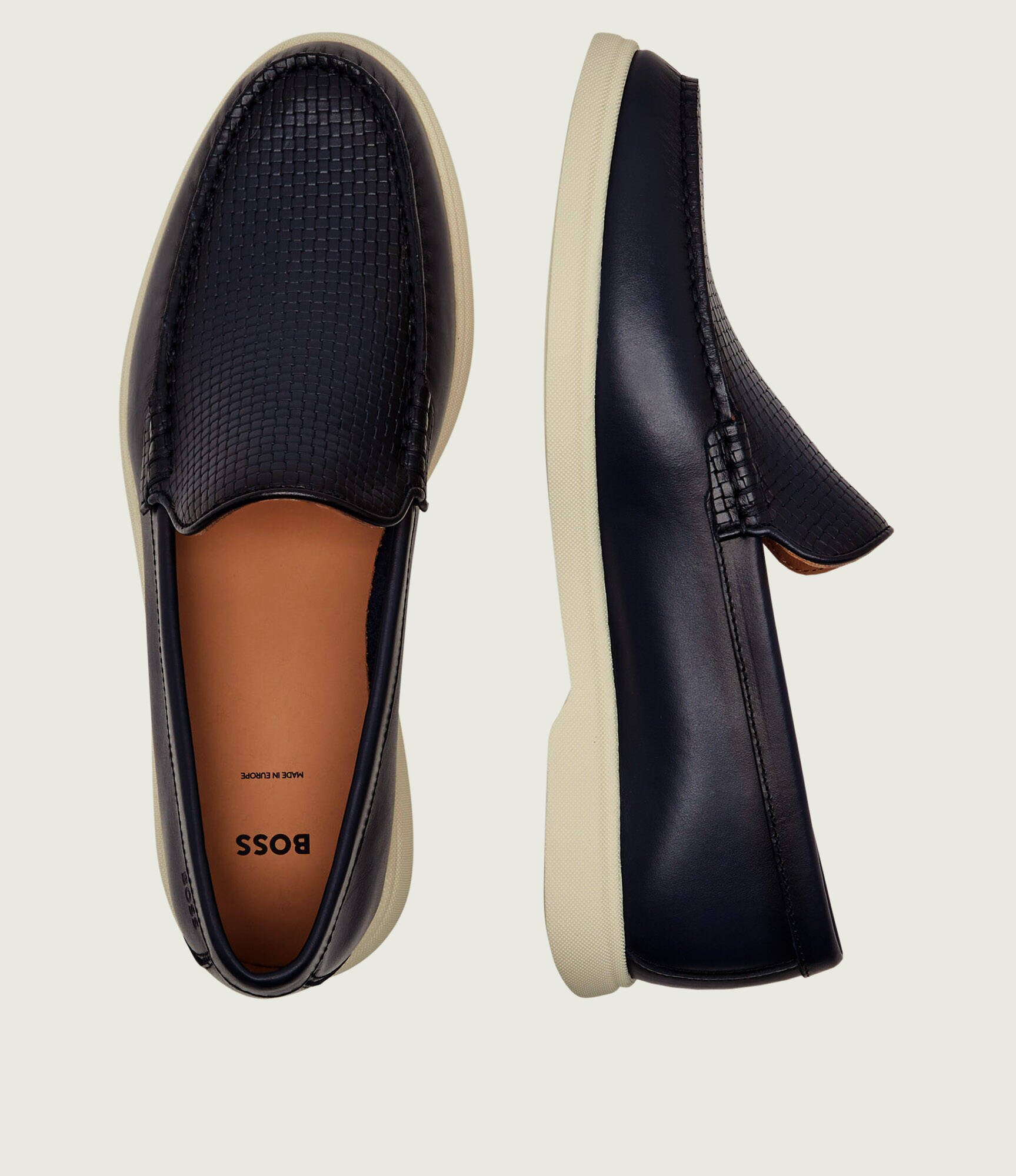 BOSS Black De piele pantofi loafer Sienne