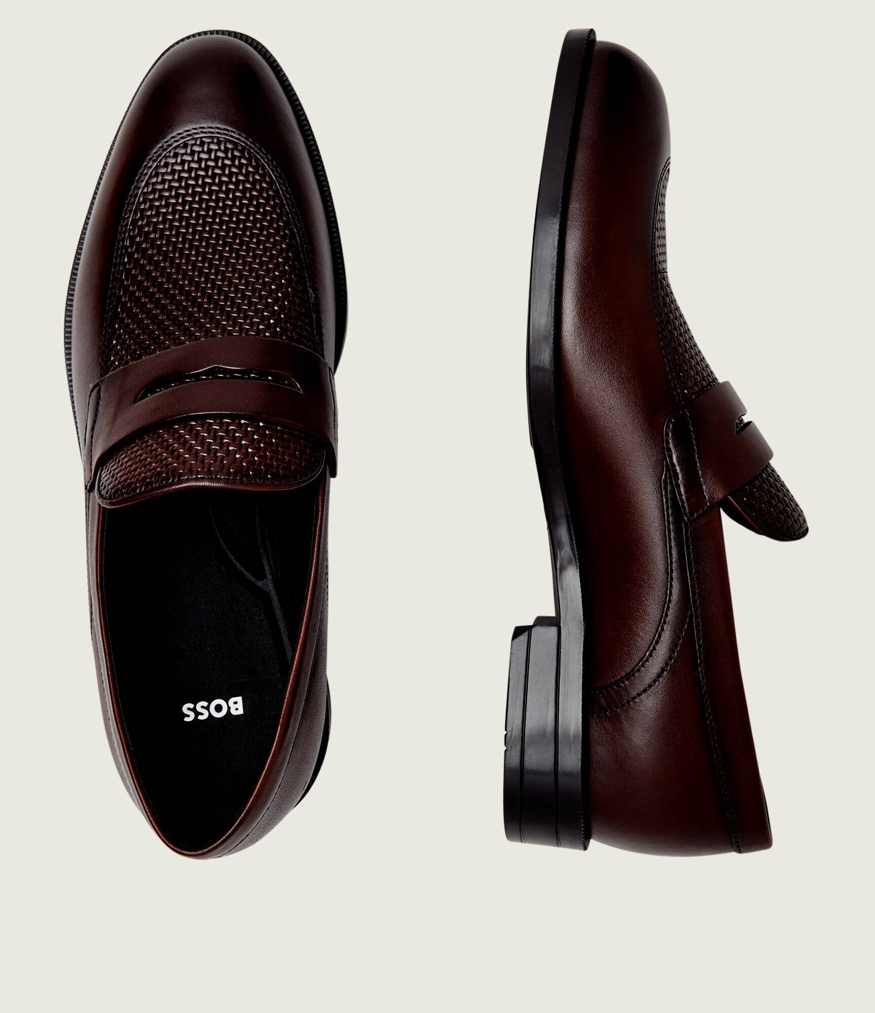 BOSS Black De piele pantofi loafer Tayil_Loaf_buwvpe