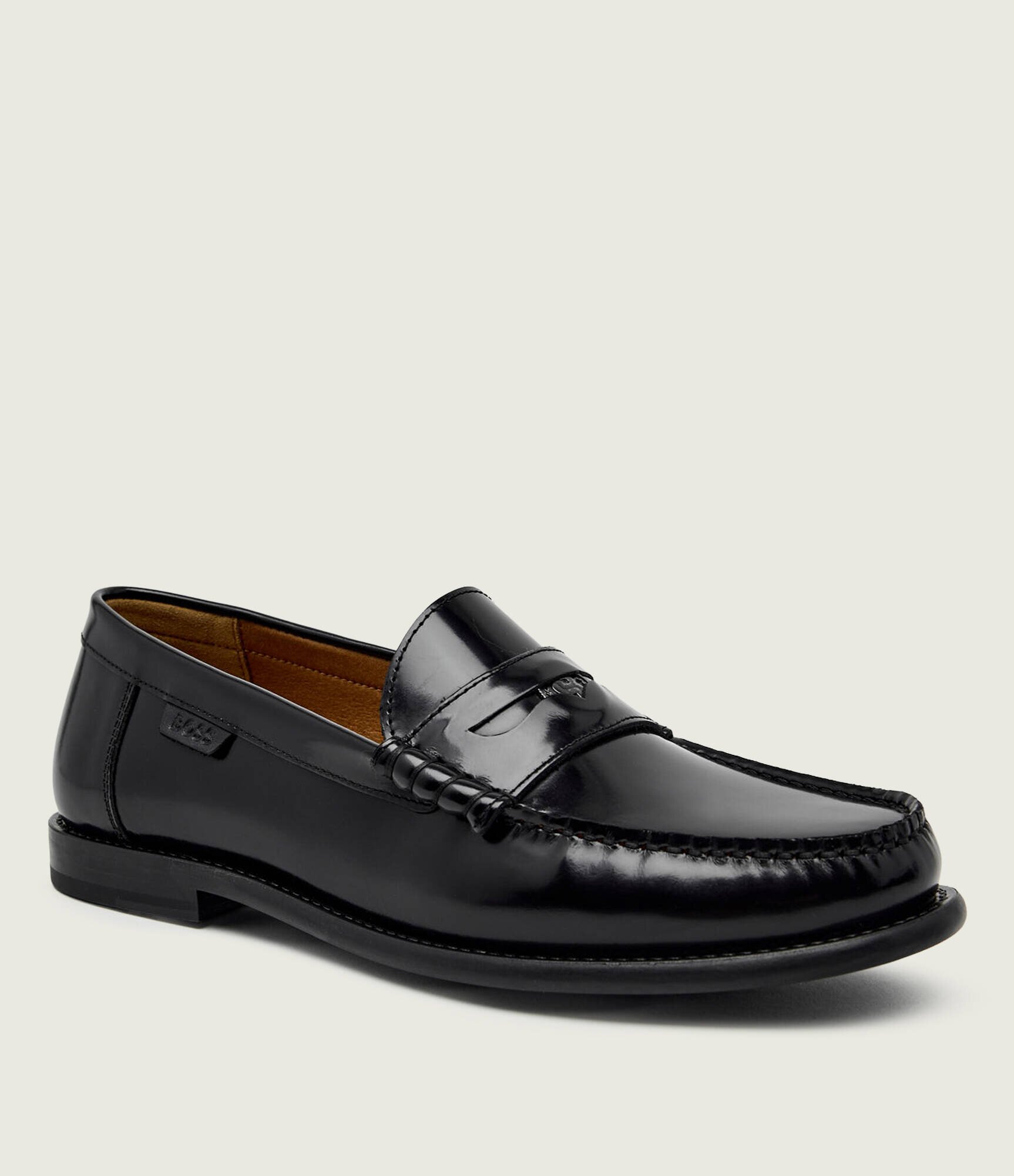 BOSS Black De piele pantofi loafer Tevan_Mocc_bohw