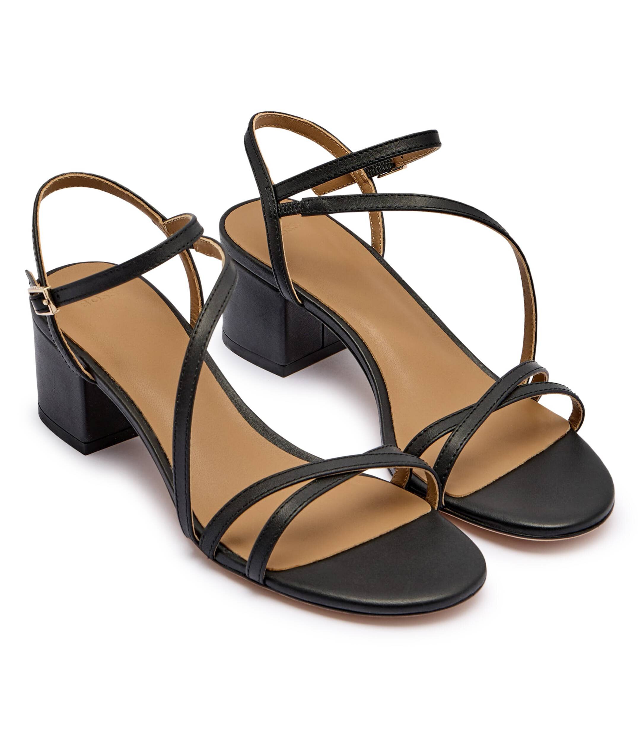 BOSS Black De piele sandale cu toc gros Emberlyn_San50_VC
