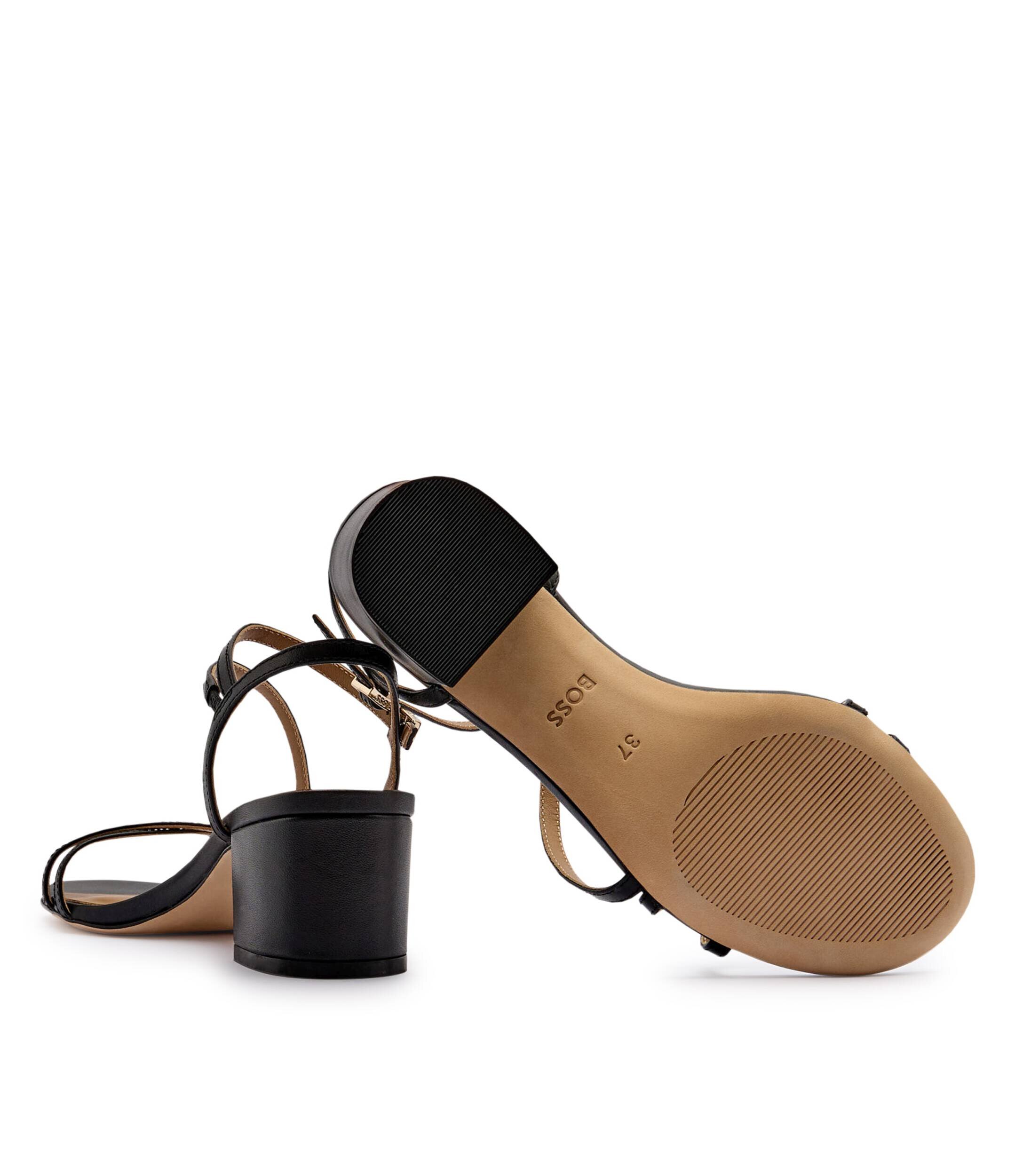 BOSS Black De piele sandale cu toc gros Emberlyn_San50_VC