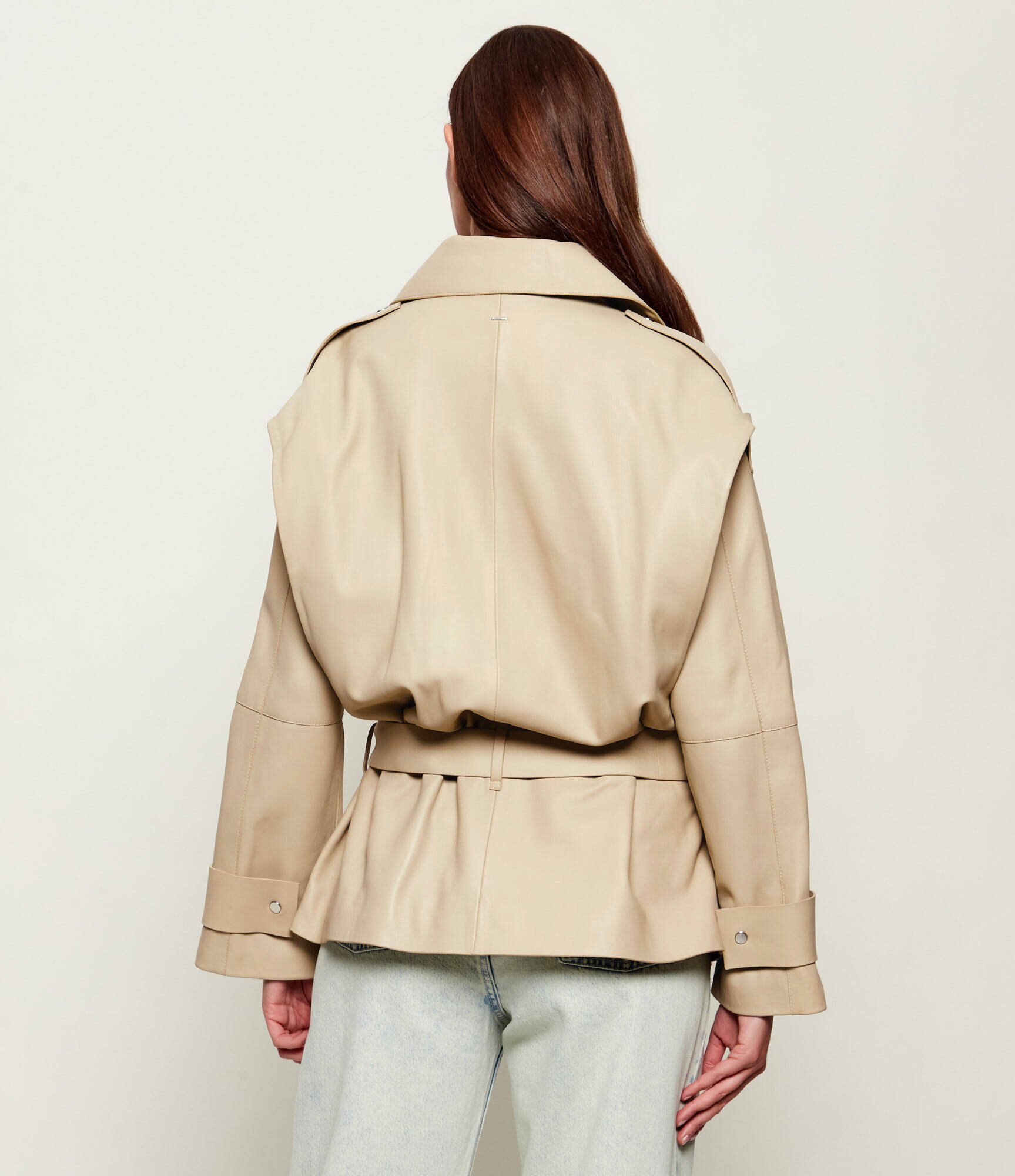 BOSS Black De piele trench Satila