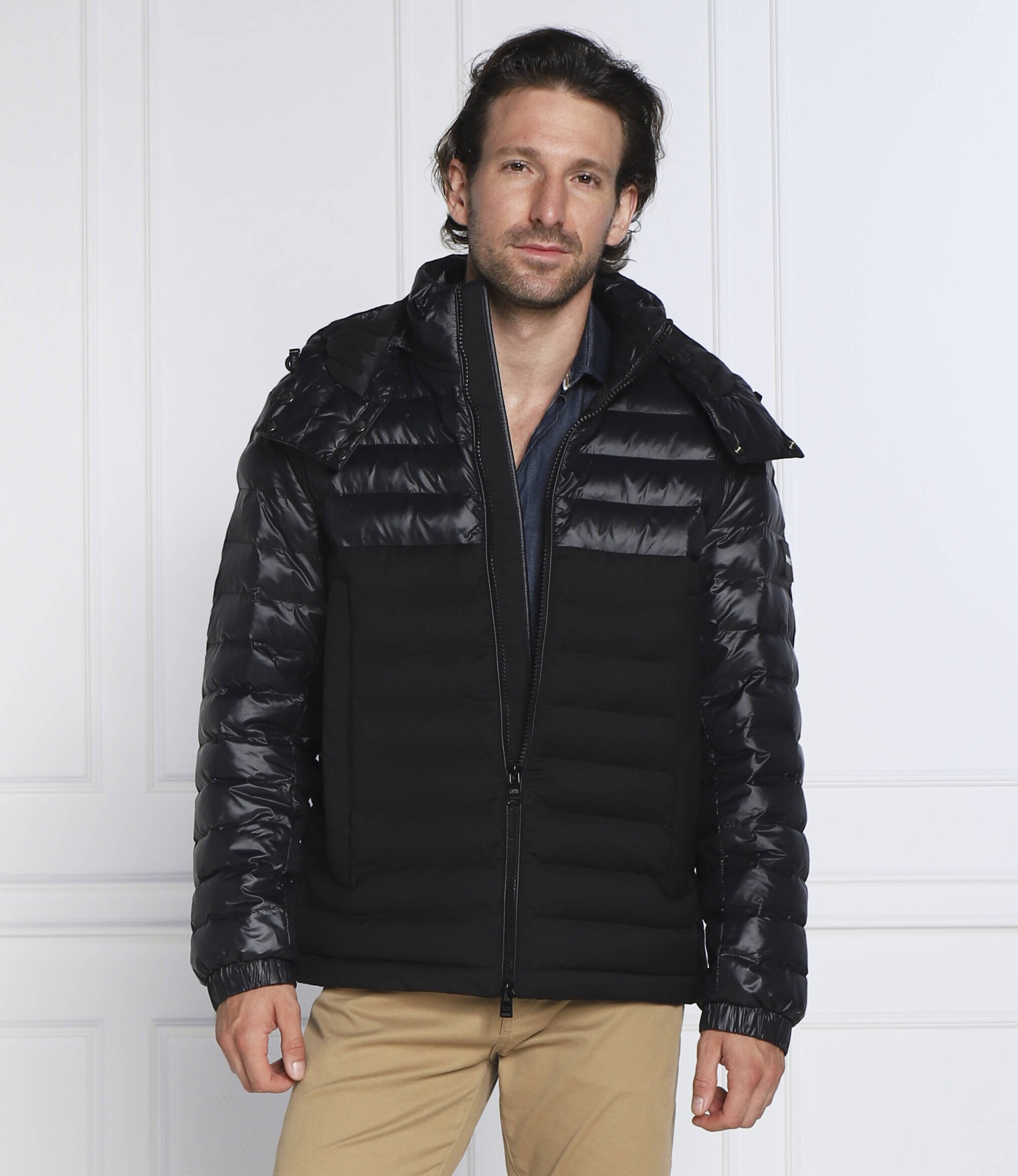BOSS Black geacă darula | relaxed fit cu adaos de lână
