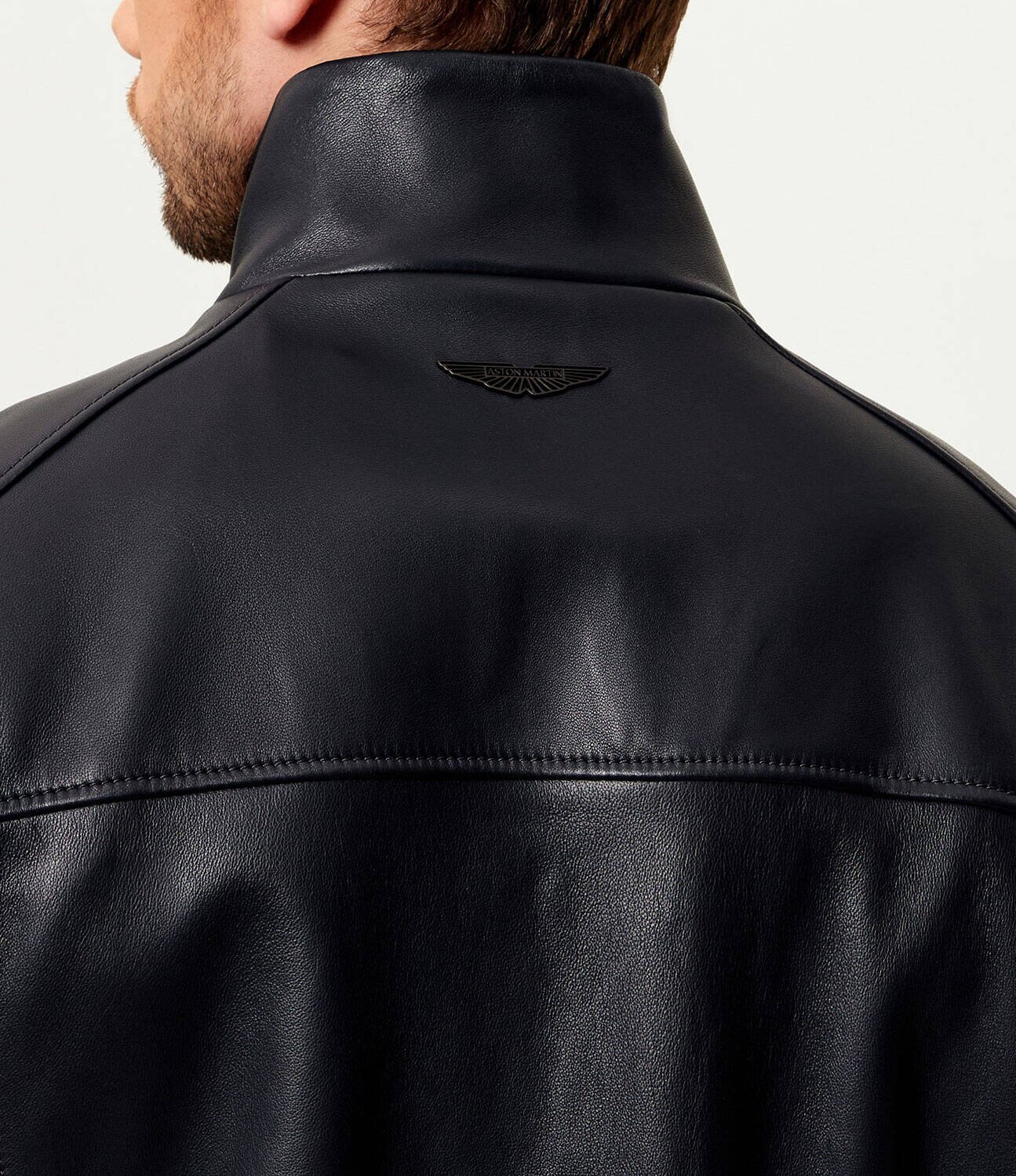 BOSS Black Geacă de piele H-Mamun_AM | BOSS x ASTON MARTIN | regular fit