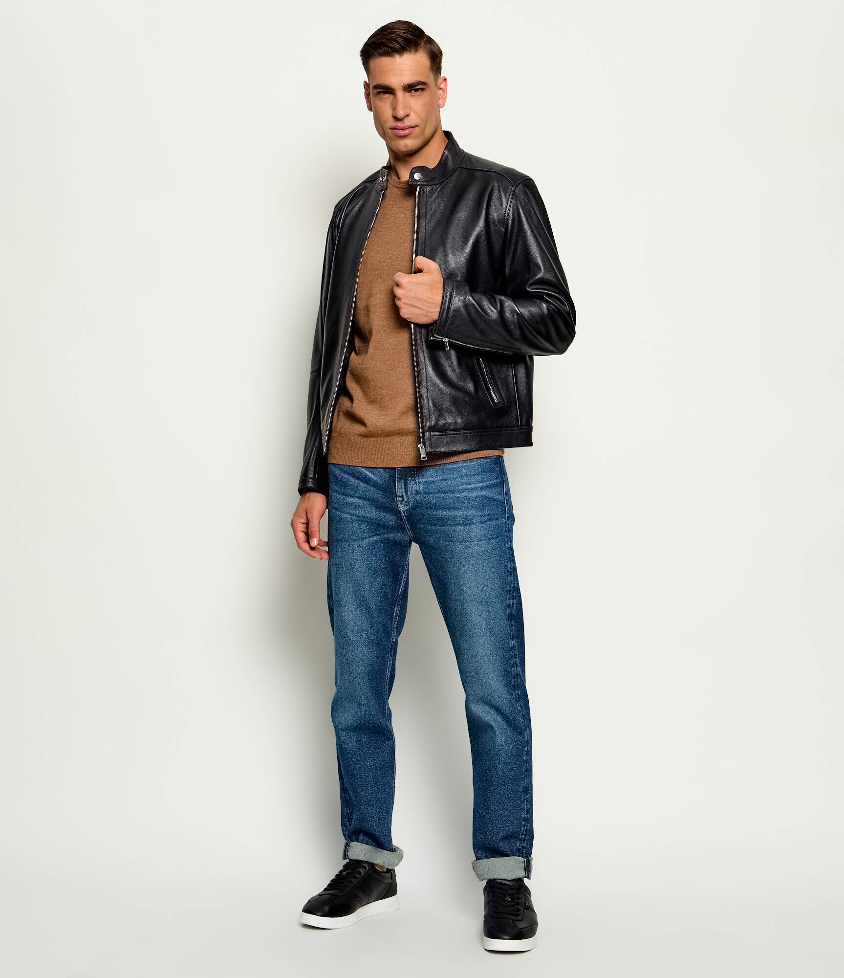 BOSS Black Geacă de piele H-Mansell5 | regular fit