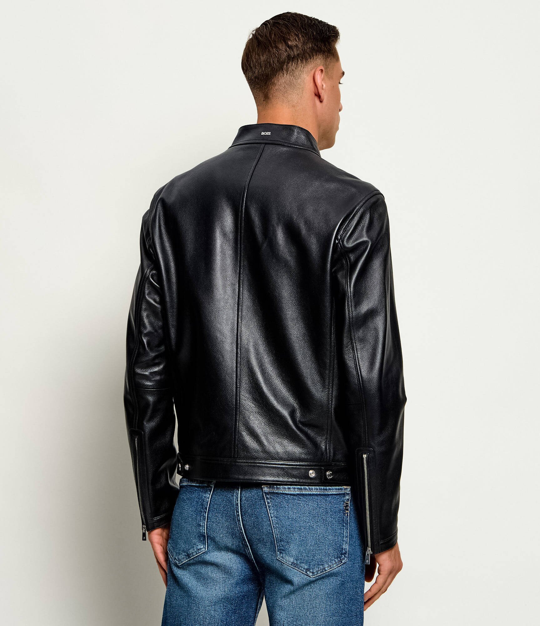BOSS Black Geacă de piele H-Mansell5 | regular fit