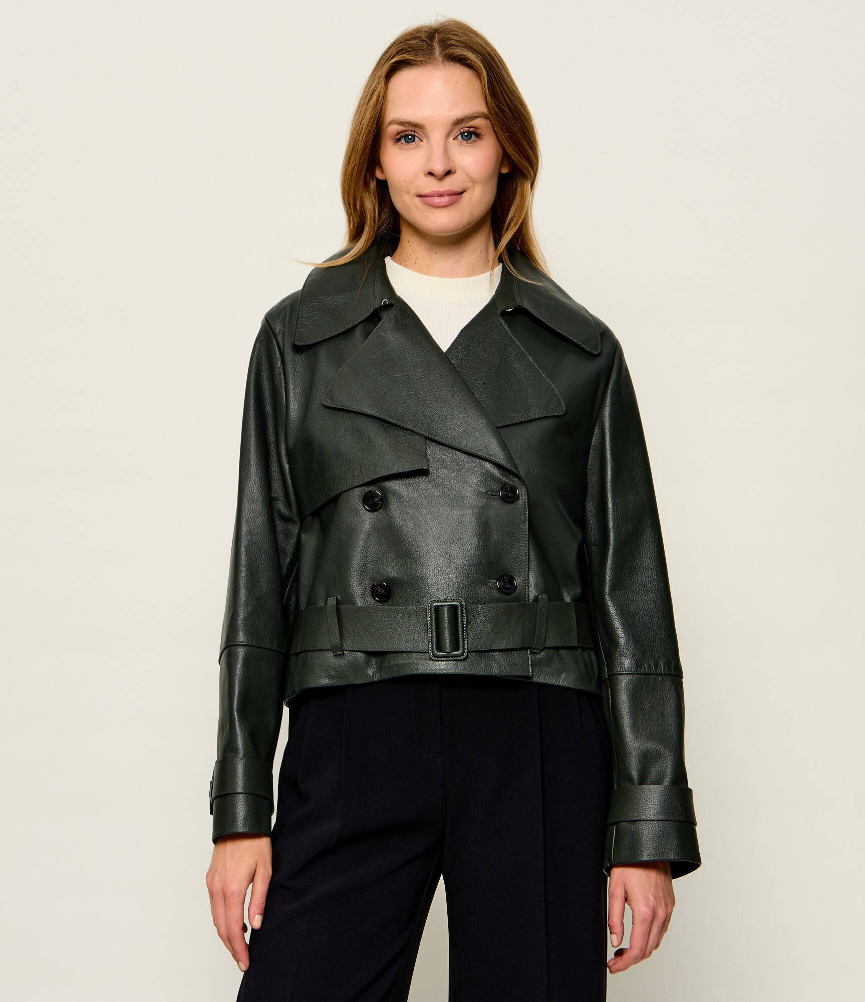 BOSS Black Geacă de piele Satela1 | regular fit
