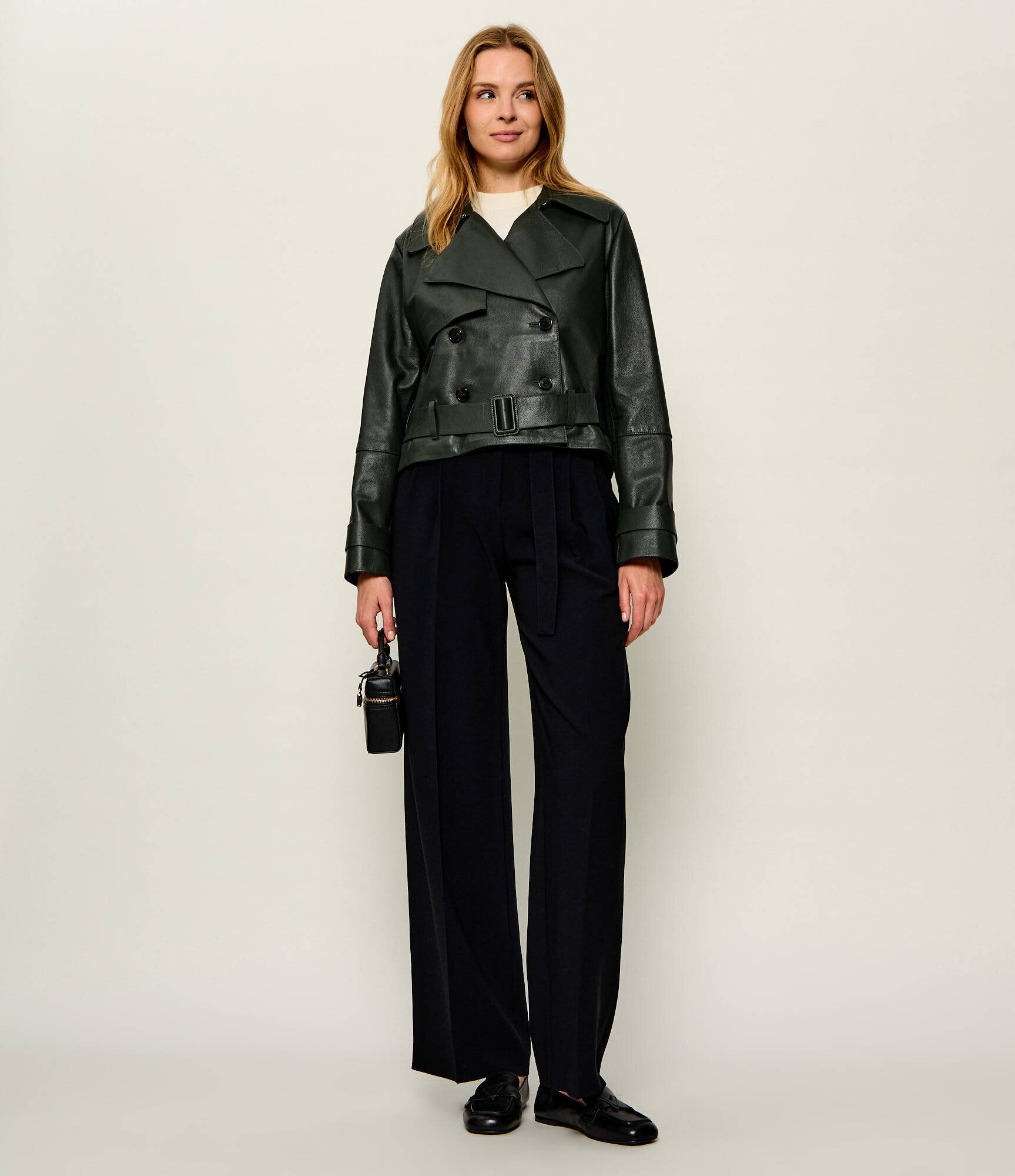 BOSS Black Geacă de piele Satela1 | regular fit