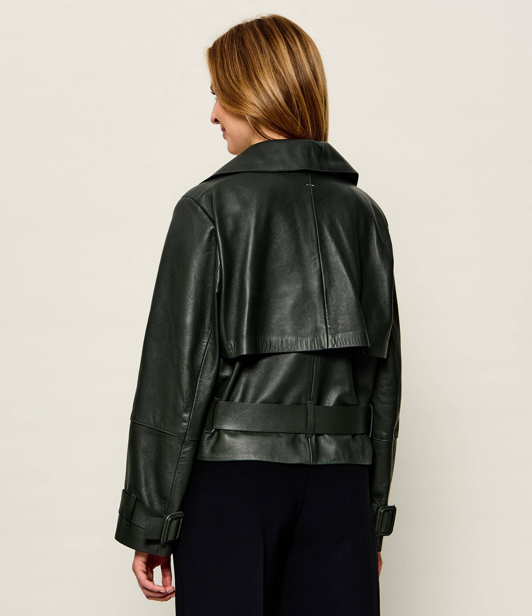 BOSS Black Geacă de piele Satela1 | regular fit