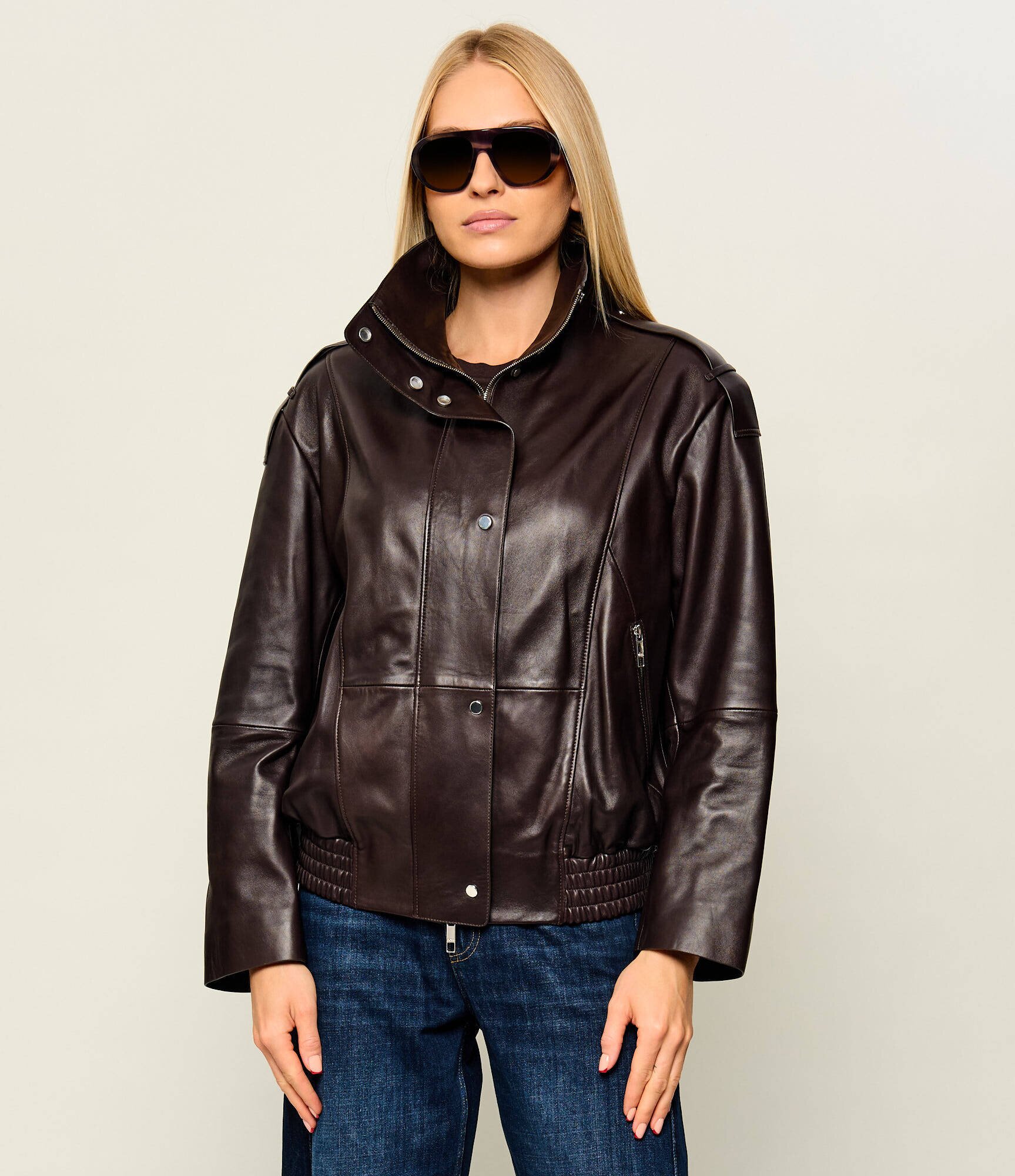 BOSS Black Geacă de piele Savani | regular fit