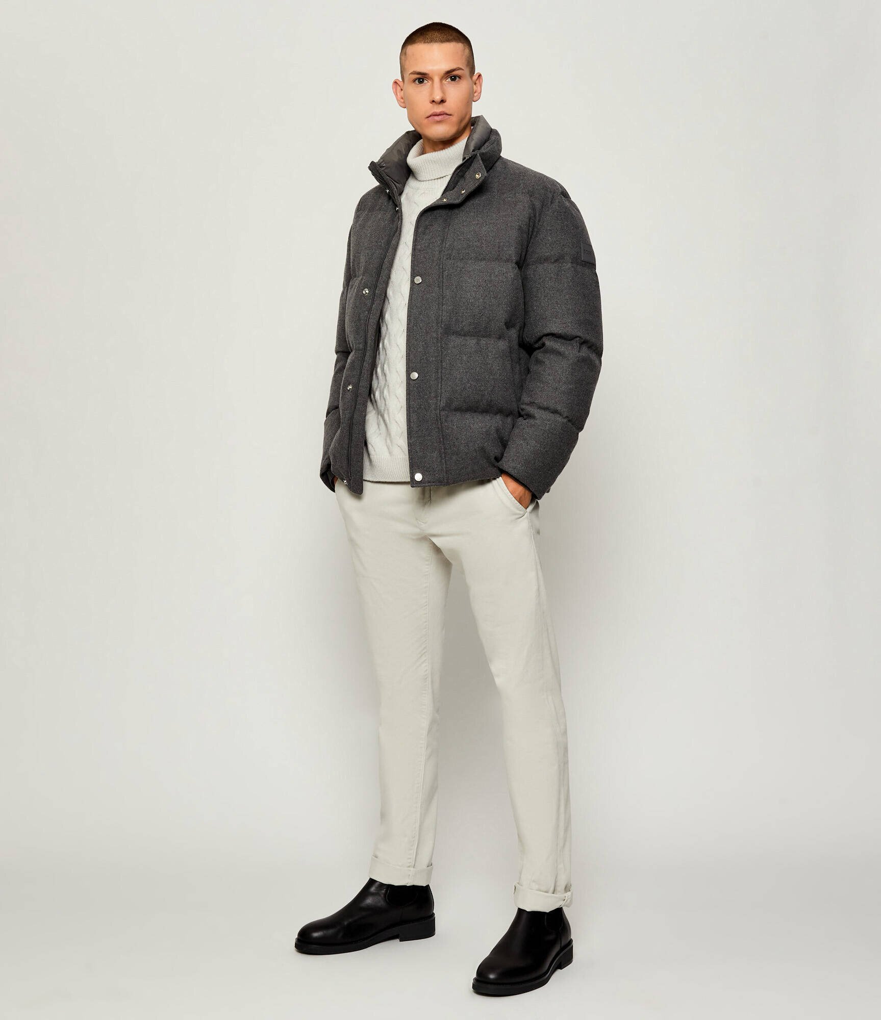 BOSS Black Geacă de puf P-Drader | regular fit cu adaos de lână