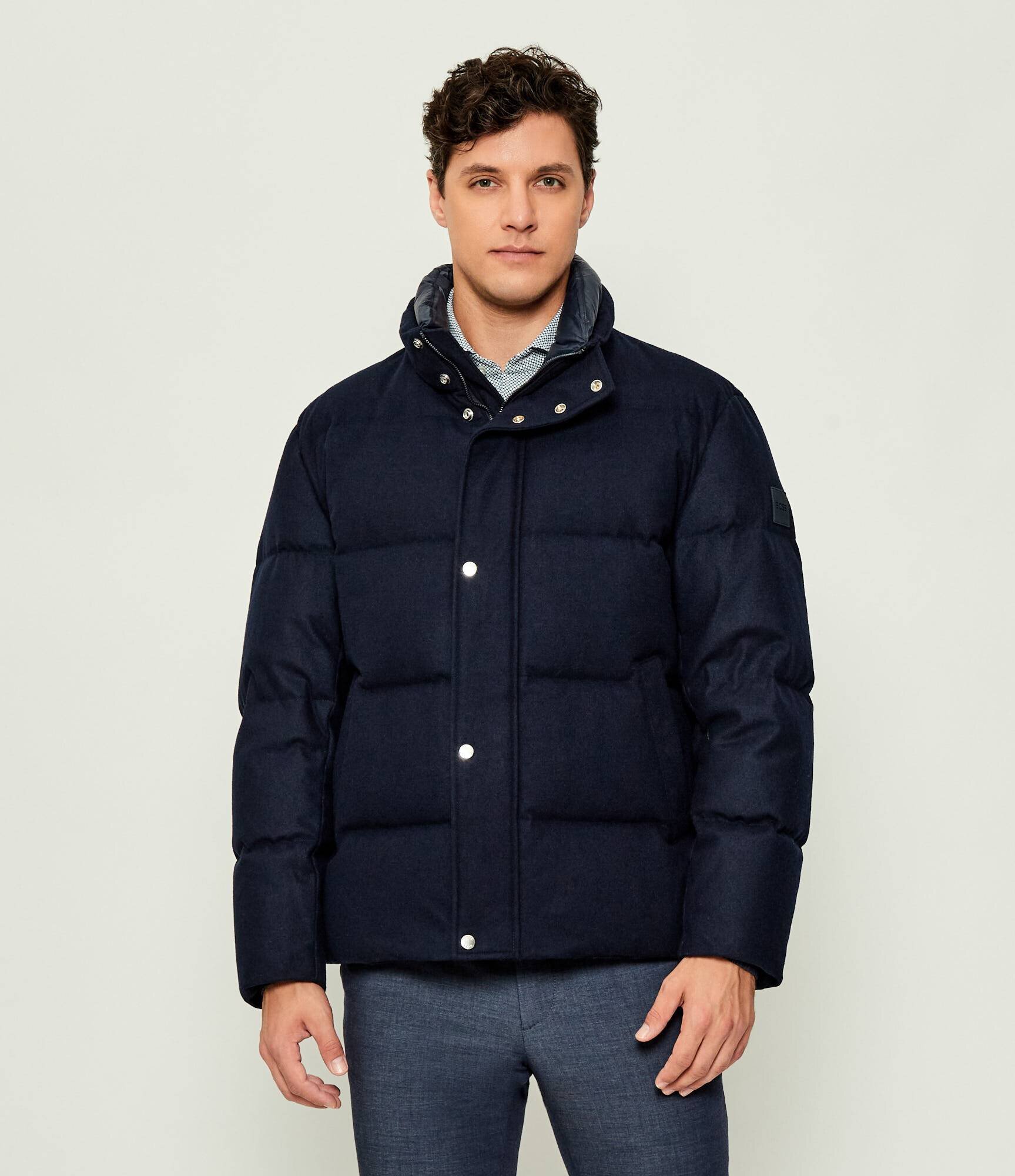 BOSS Black Geacă de puf P-Drader | regular fit cu adaos de lână